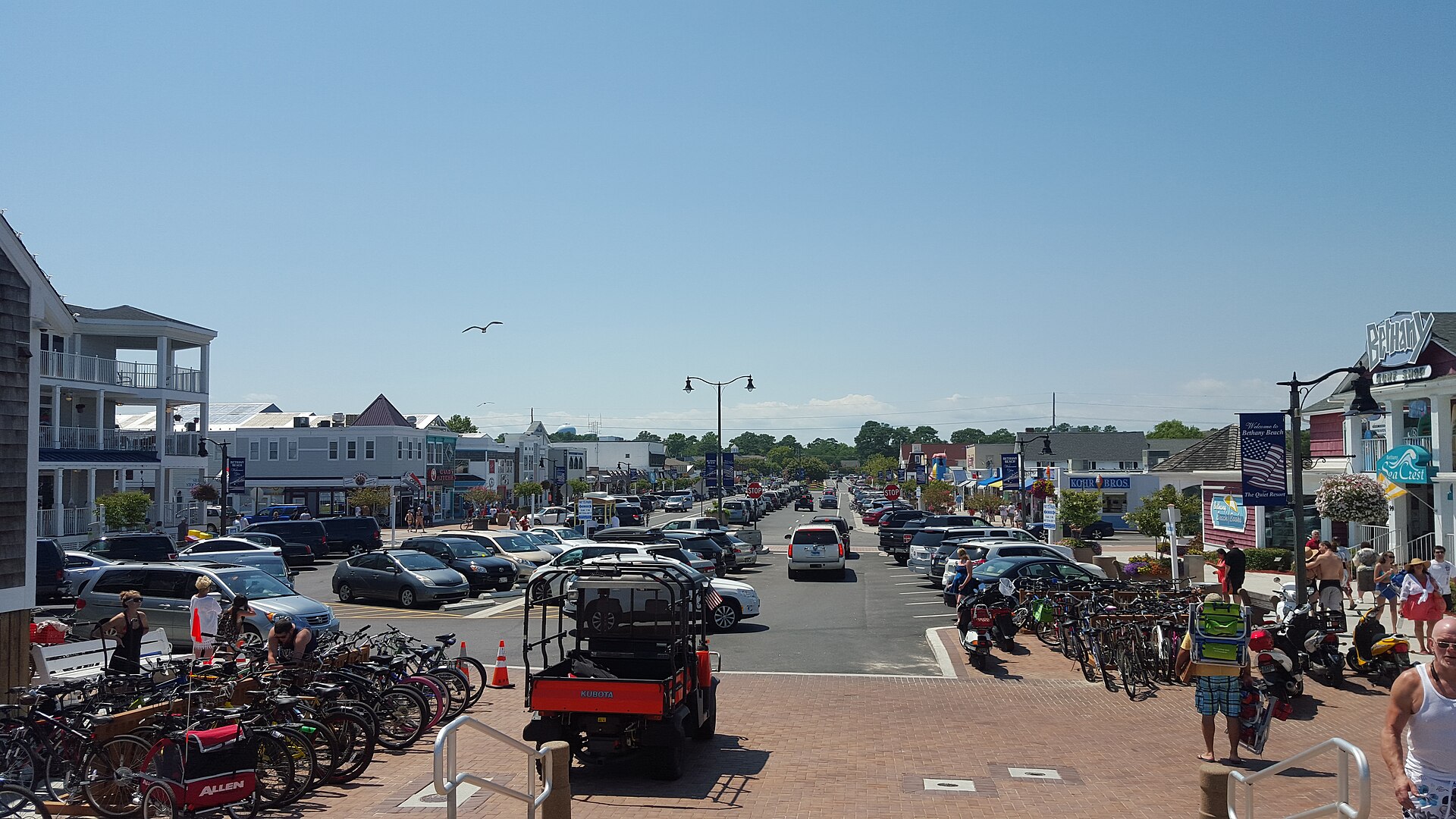 Downtown Bethany Beach, Delaware.