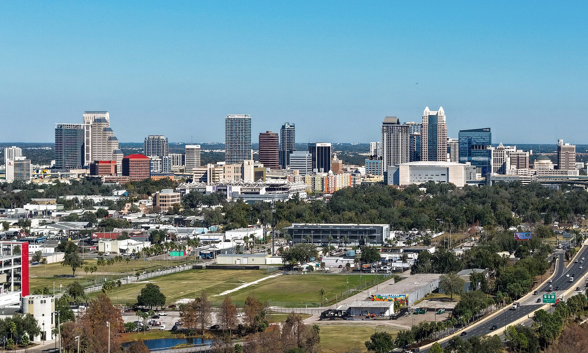 The Orlando skyline, Florida.
