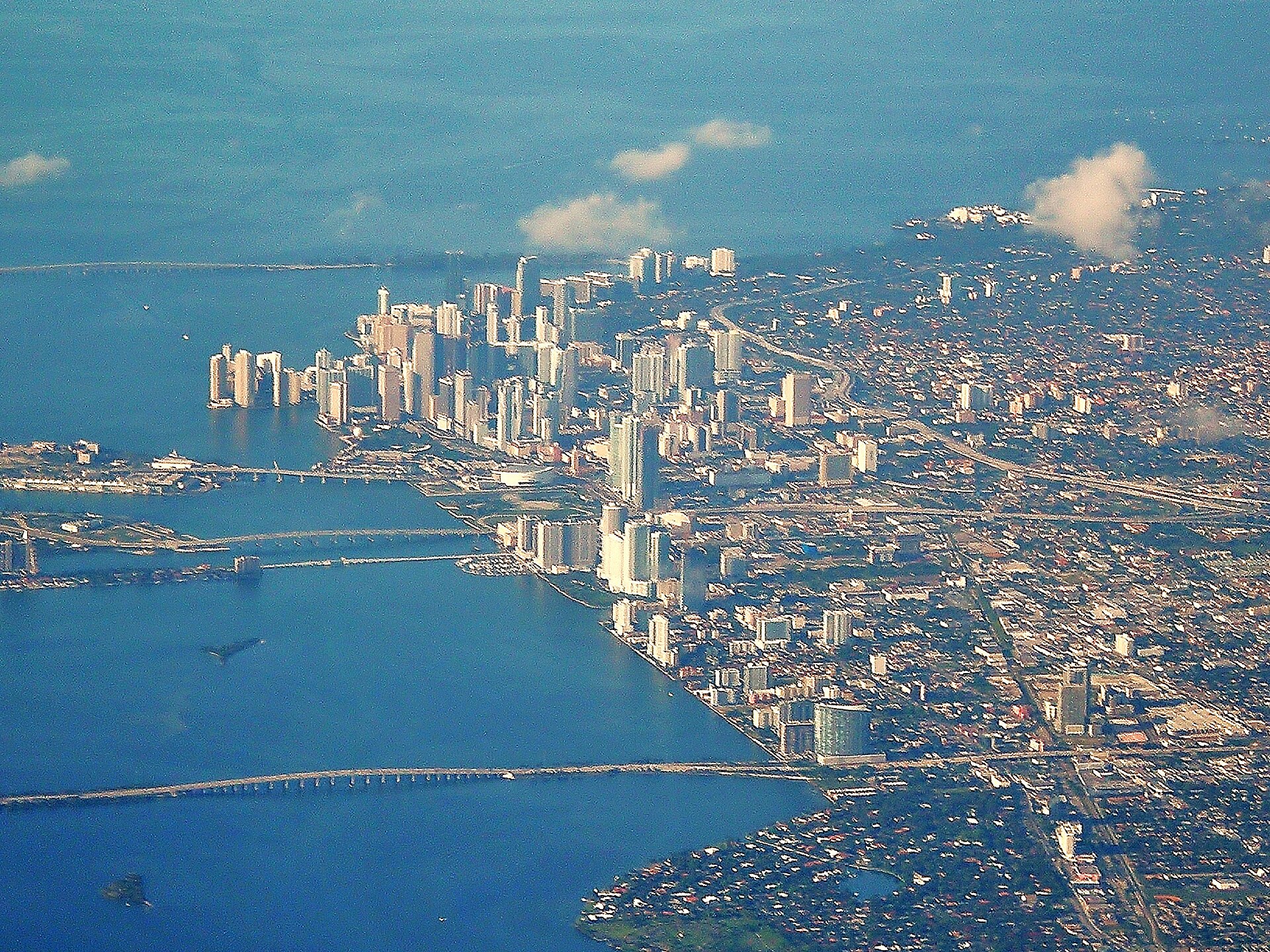 Downtown aerial view of Miami, Florida