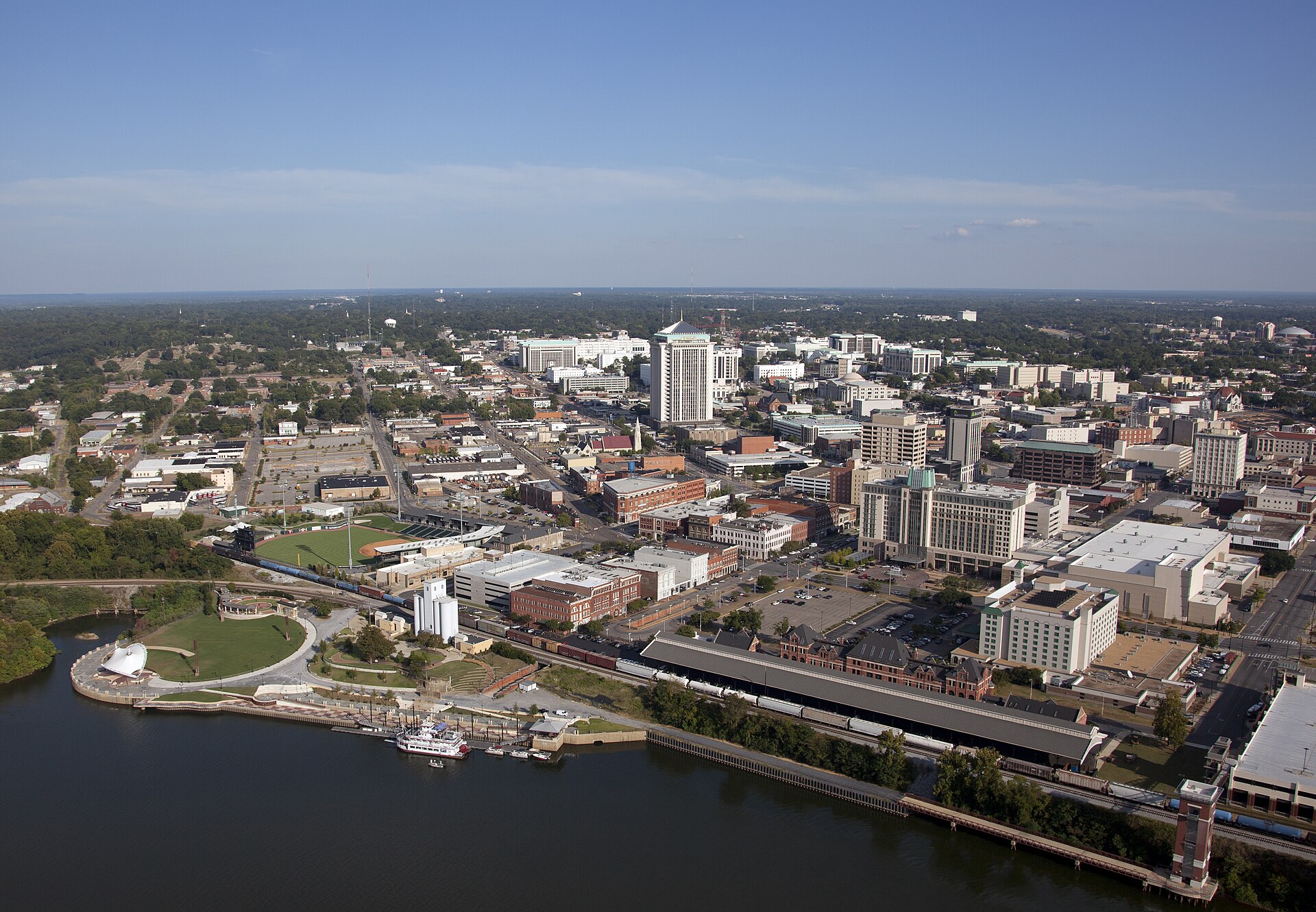 Title: Aerial view of Montgomery, Alabama Physical description: 1 photograph : digital, TIFF file, color.