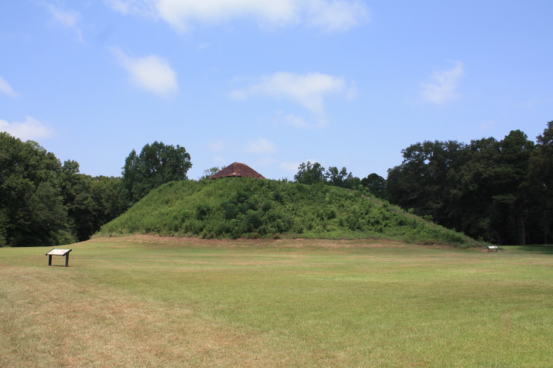 Mound B at the Moundville Archaeological Park in Moundville, Hale County, Alabama, United States.