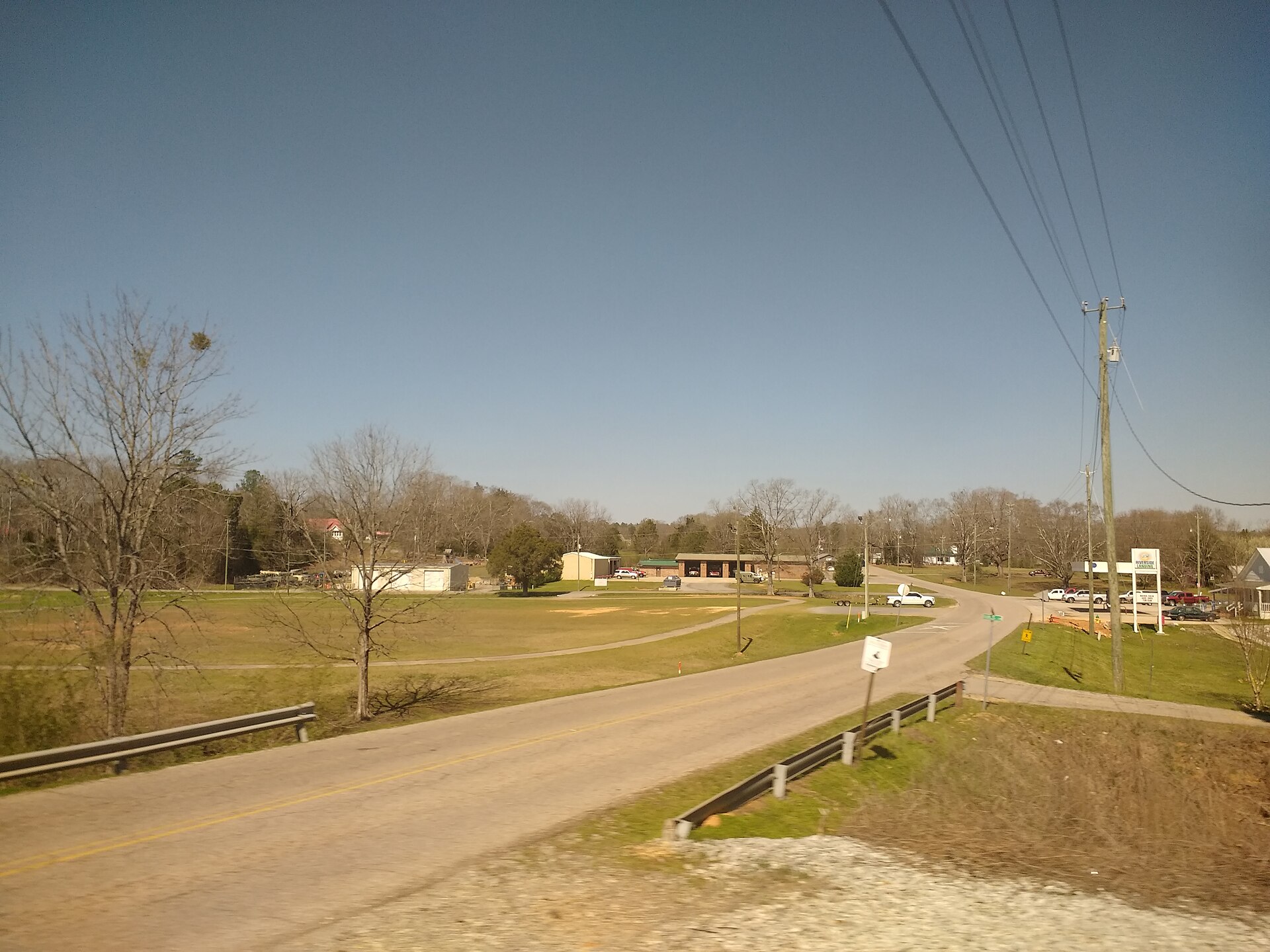 A road in Riverside, Alabama.