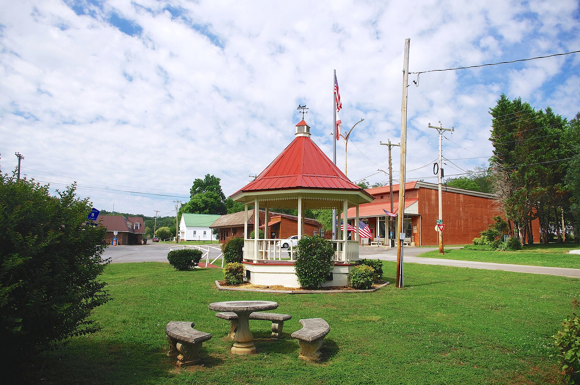 Gazebo in Woodville, Alabama, United States.