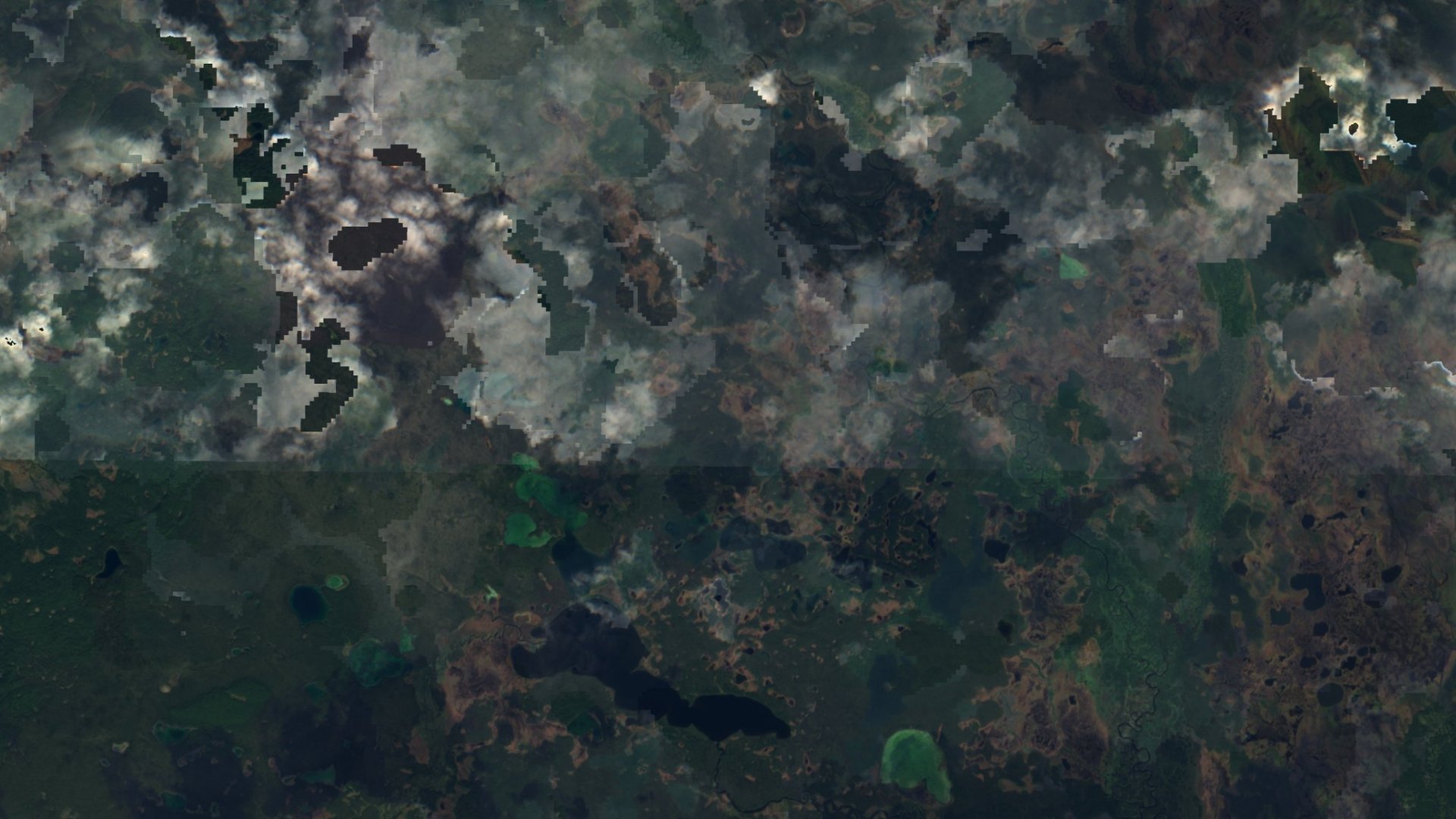 Satellite photograph of the landscape around Dillingham Census Area, Alaska, captured in 2016