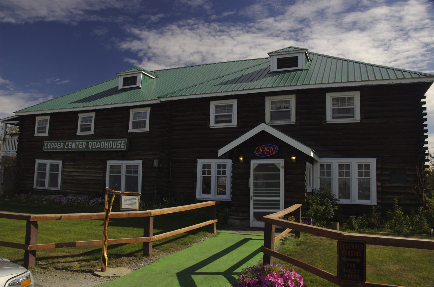 Historic Copper Center Roadhouse in Copper Center, Alaska.