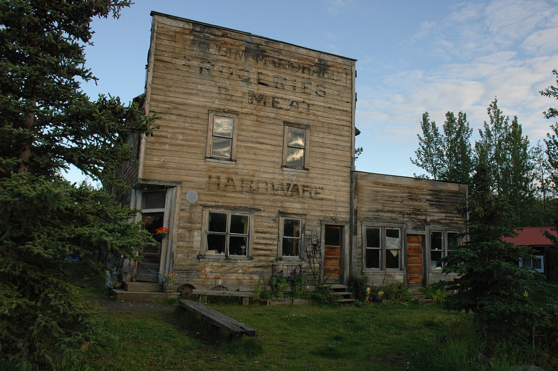 Abandoned stores in McCarthy, Alaska.