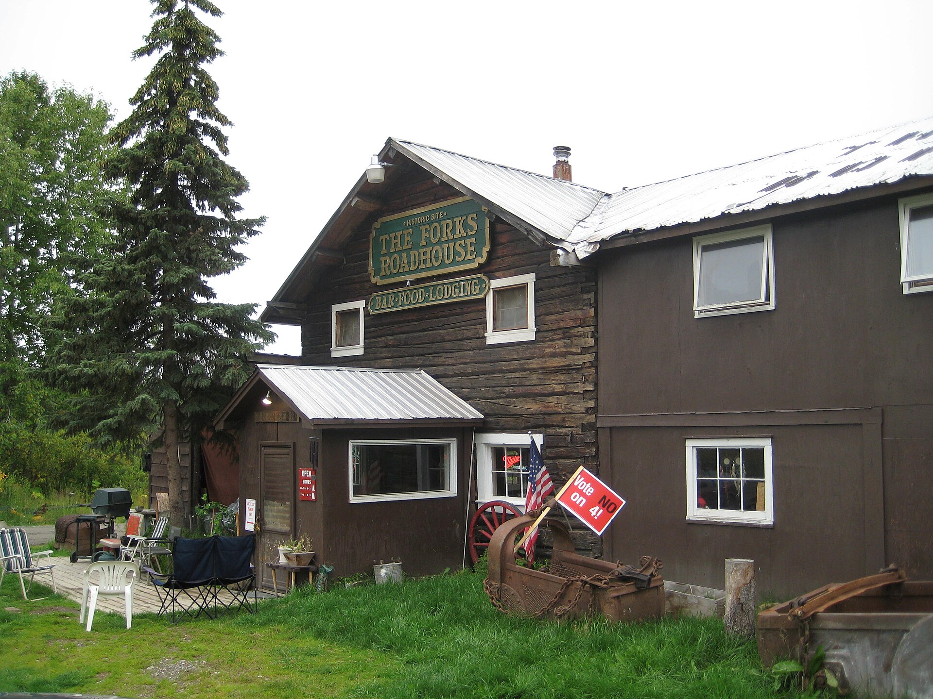 Credit: Seth Hunter; The Forks Roadhouse is the community's central meeting point. — Petersville, Alaska