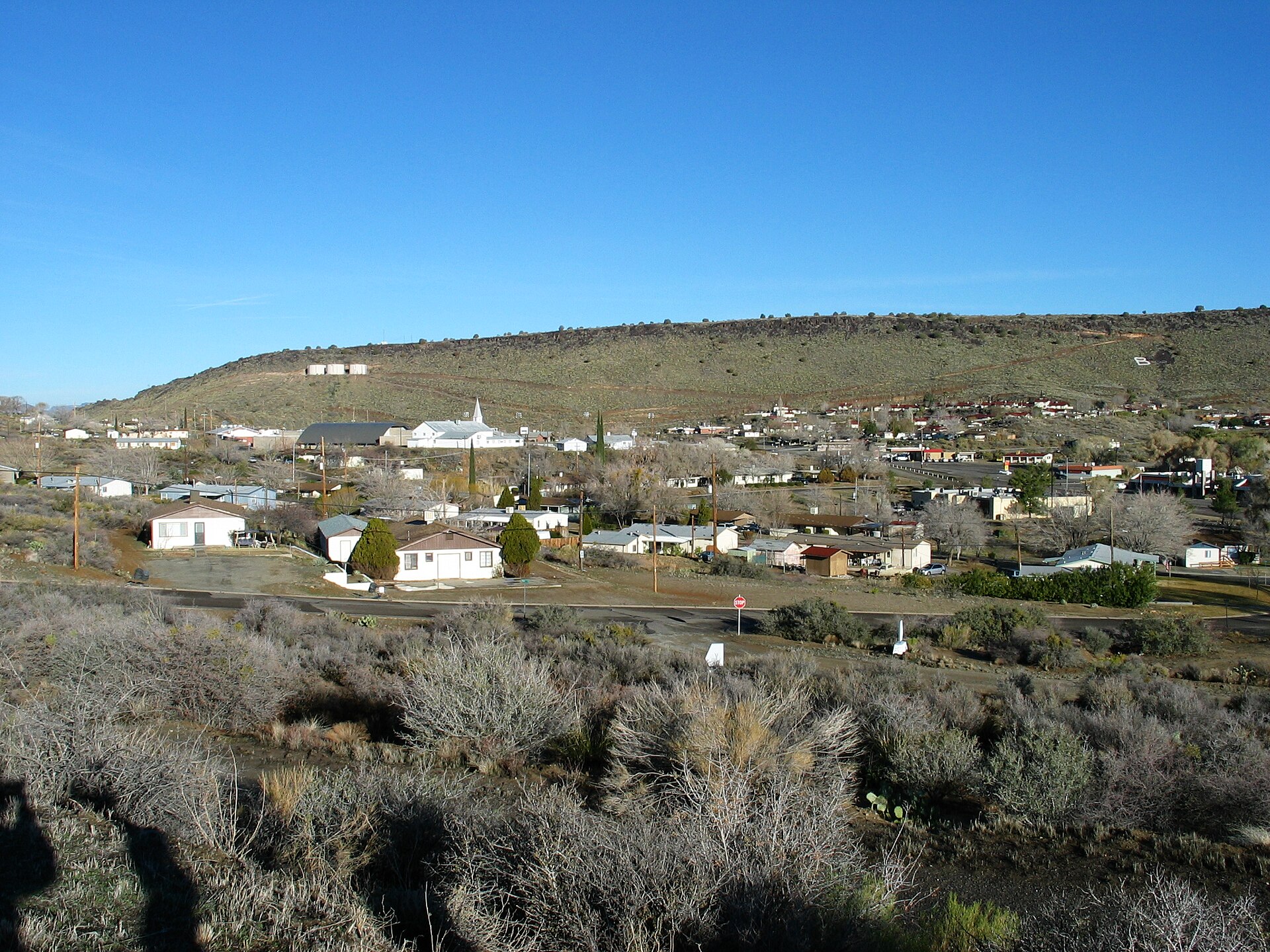 Stadtansicht von Bagdad, Arizona - Januar 2003
