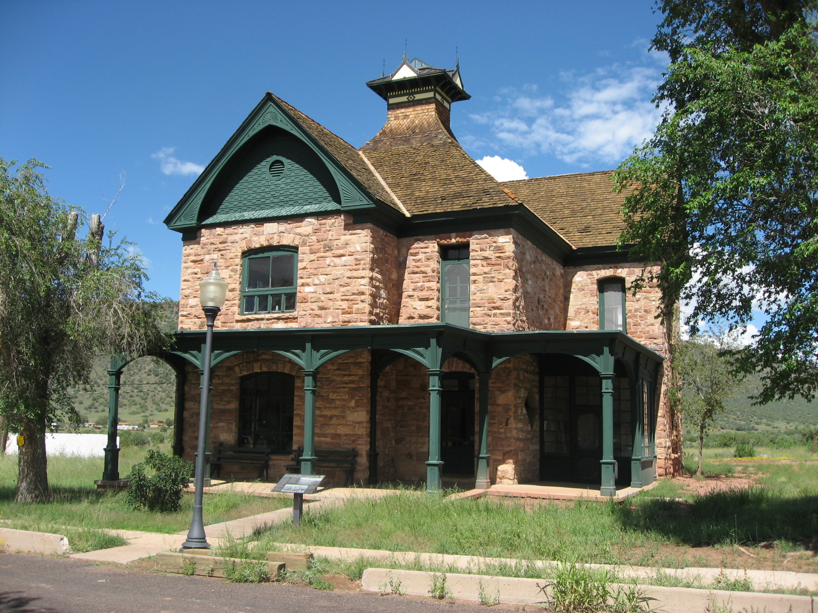 Photo of the Commanding Officer's Quarters at Fort Apache Historic Site in Arizona, as it looks today.