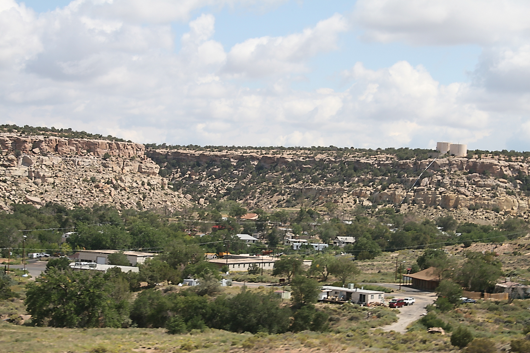 Keams Canyon, as seen from the Arizona State Route 264, looking east. Located in Navajo County, northeastern Arizona.
