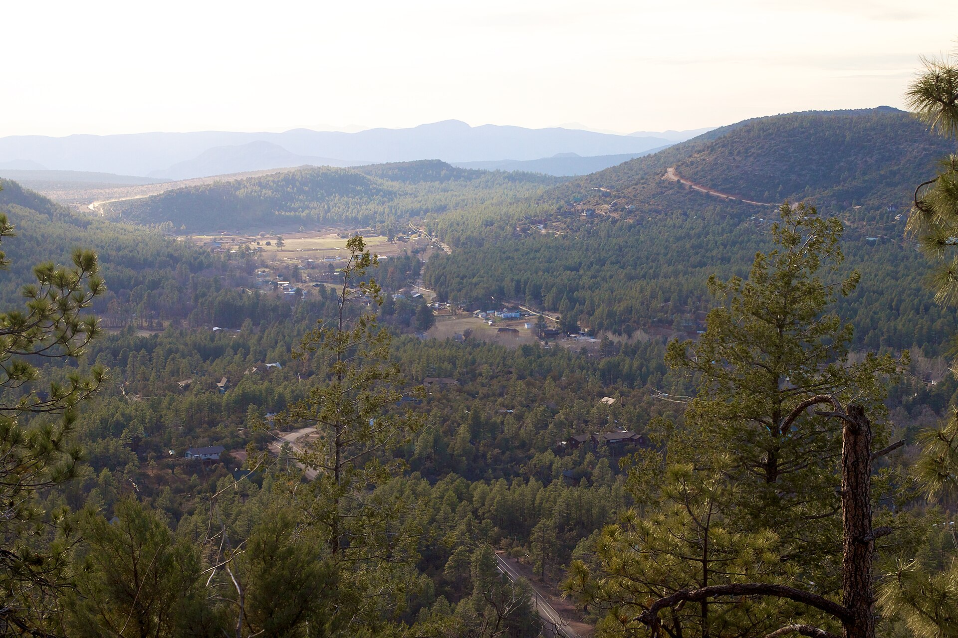Viewed from the top of Strawberry Mountain, in Gila County, Arizona.