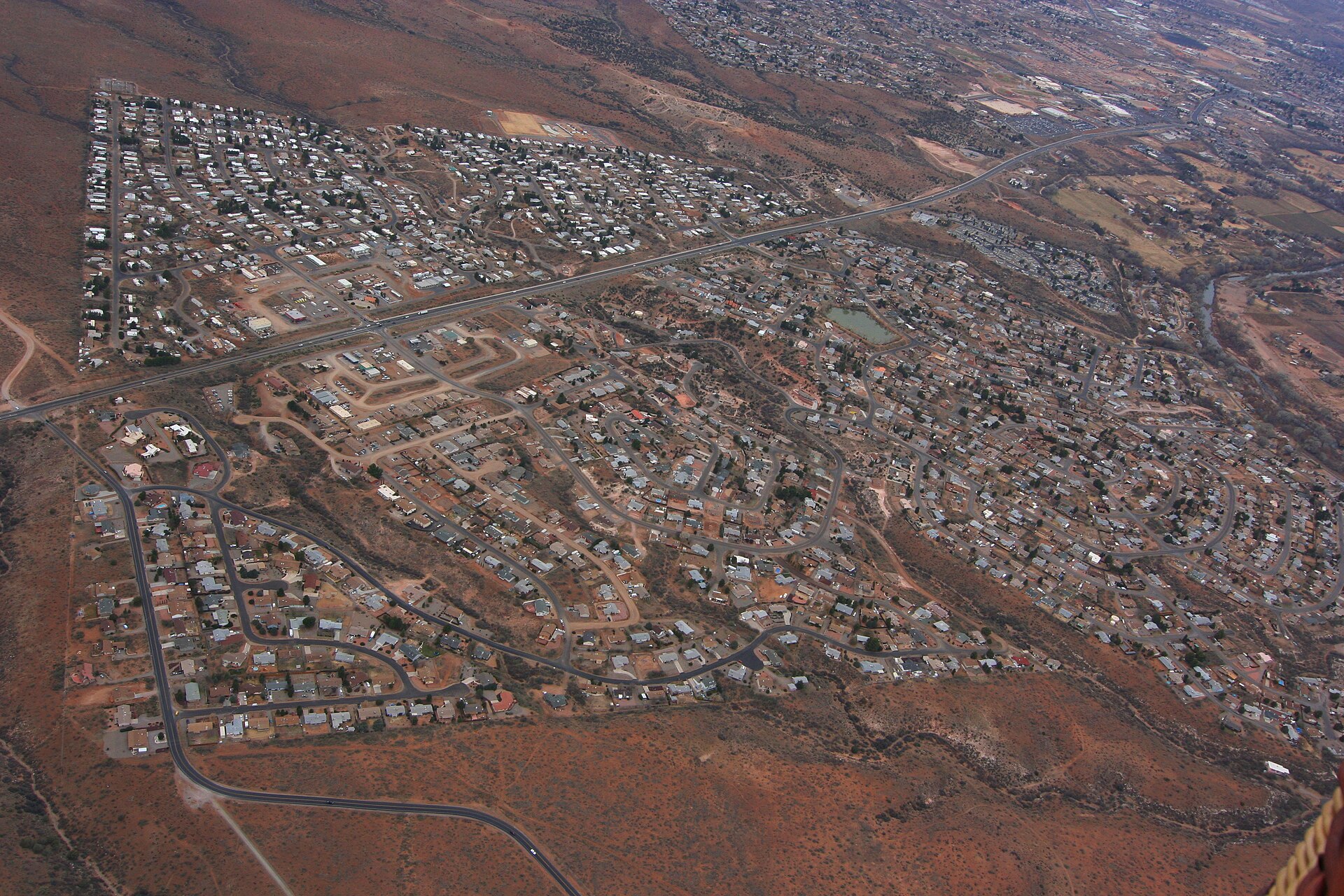 Verde Village as seen from a hot air balloon. Google Map — Arizona