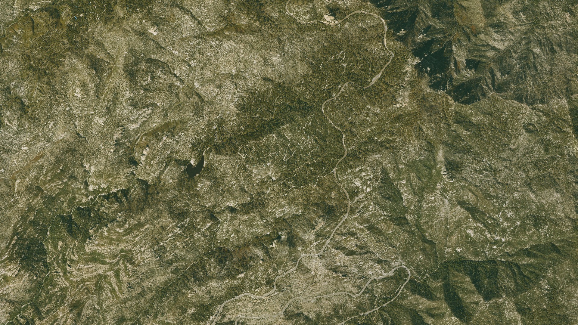 Natural-color aerial photograph of land around Willow Canyon, Arizona