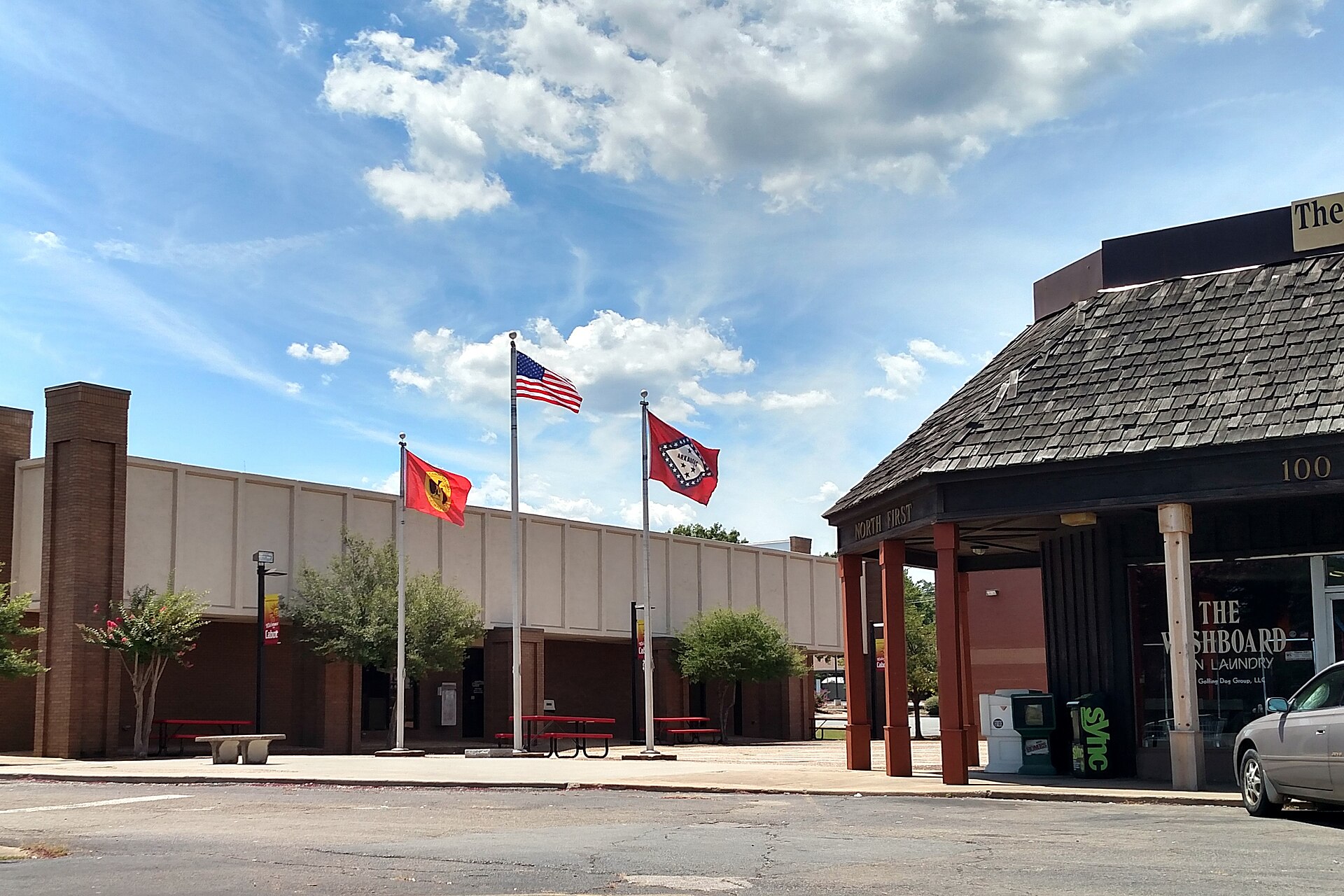 Flags in downtown Cabot — Arkansas