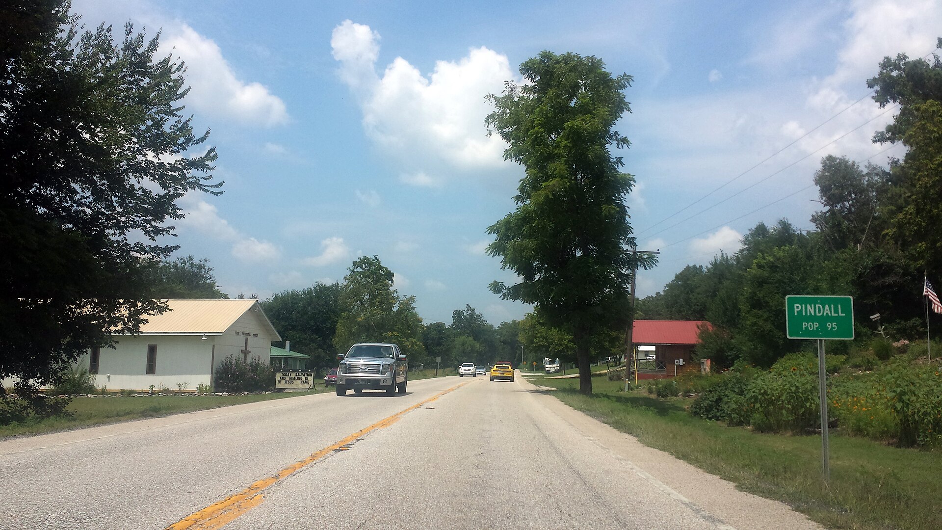 Entrance to Pindall, Arkansas