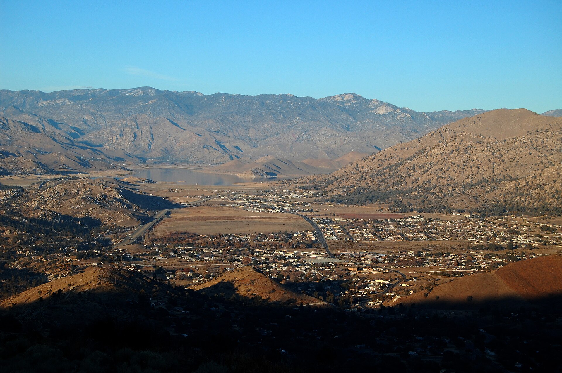 Bodfish and Lake Isabella in the the Southern Sierra Nevada, California This is the view looking northeast in late afternoon.