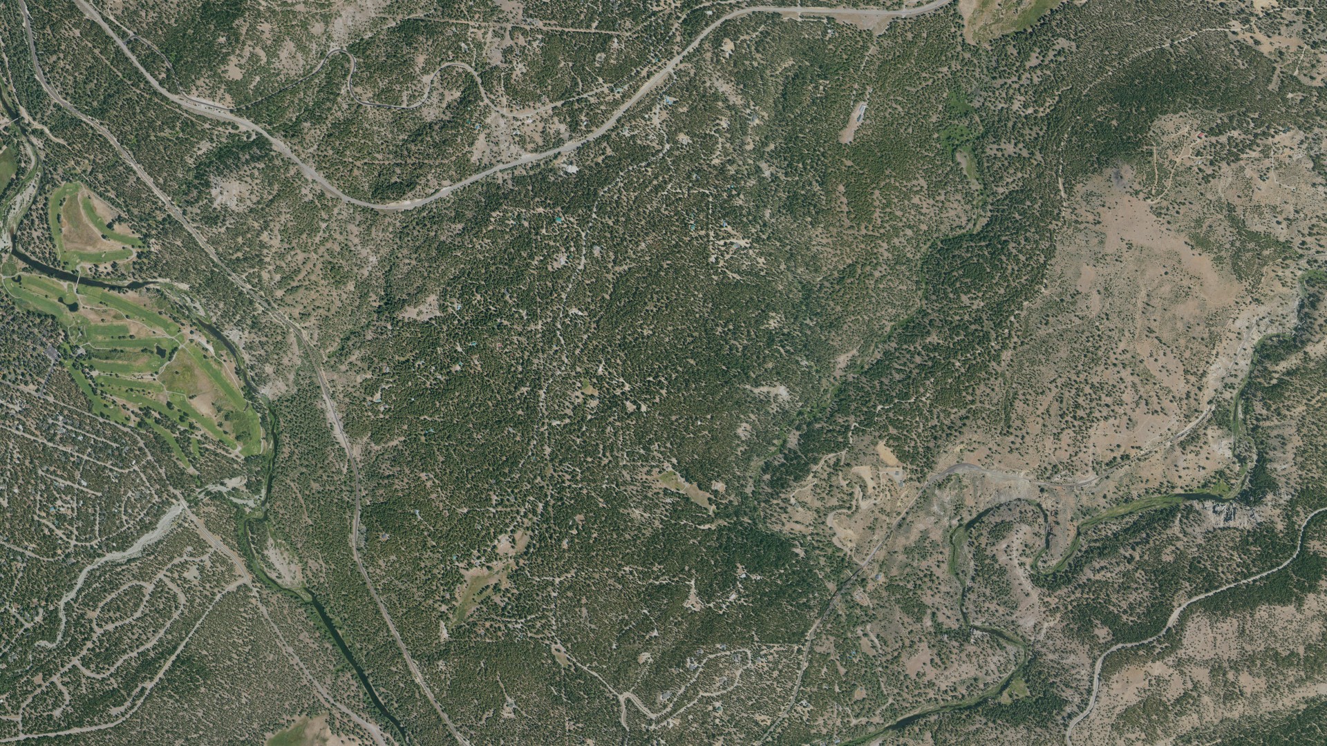 Natural-color aerial photograph of land around C-Road, California