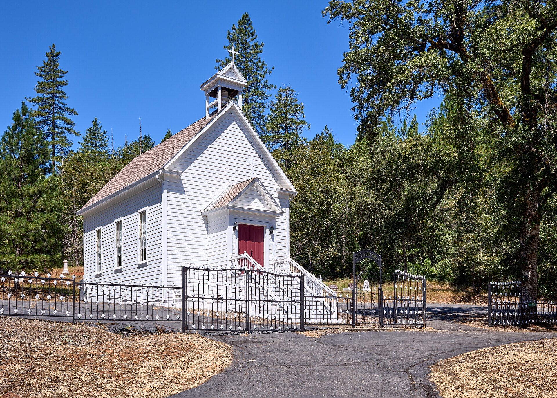 Sacred Heart Station is a historic Catholic mission church located at 10316 Old Dobbins Road, Dobbins, California.