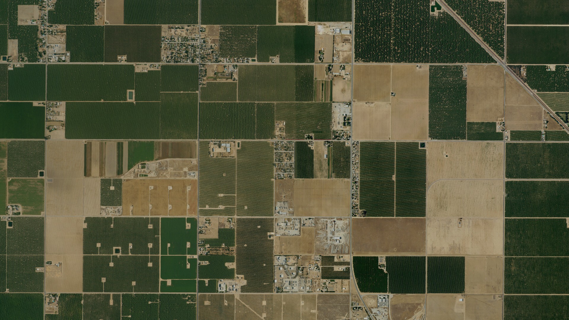 Natural-color aerial photograph of land around Mexican Colony, California