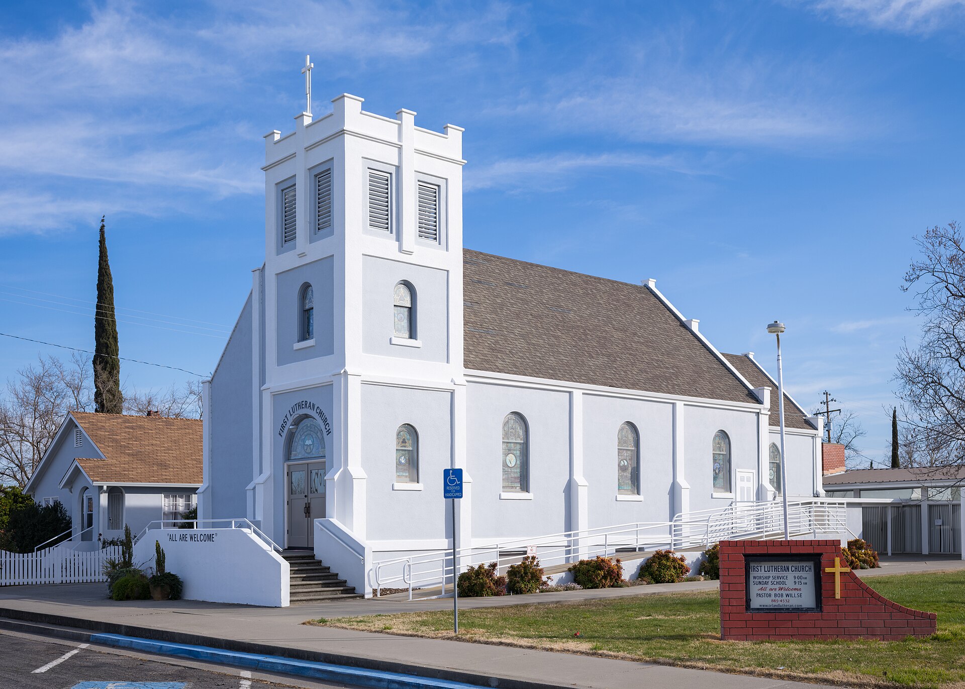 First Lutheran Church in Orland, Glenn County, California, on February 20, 2023
