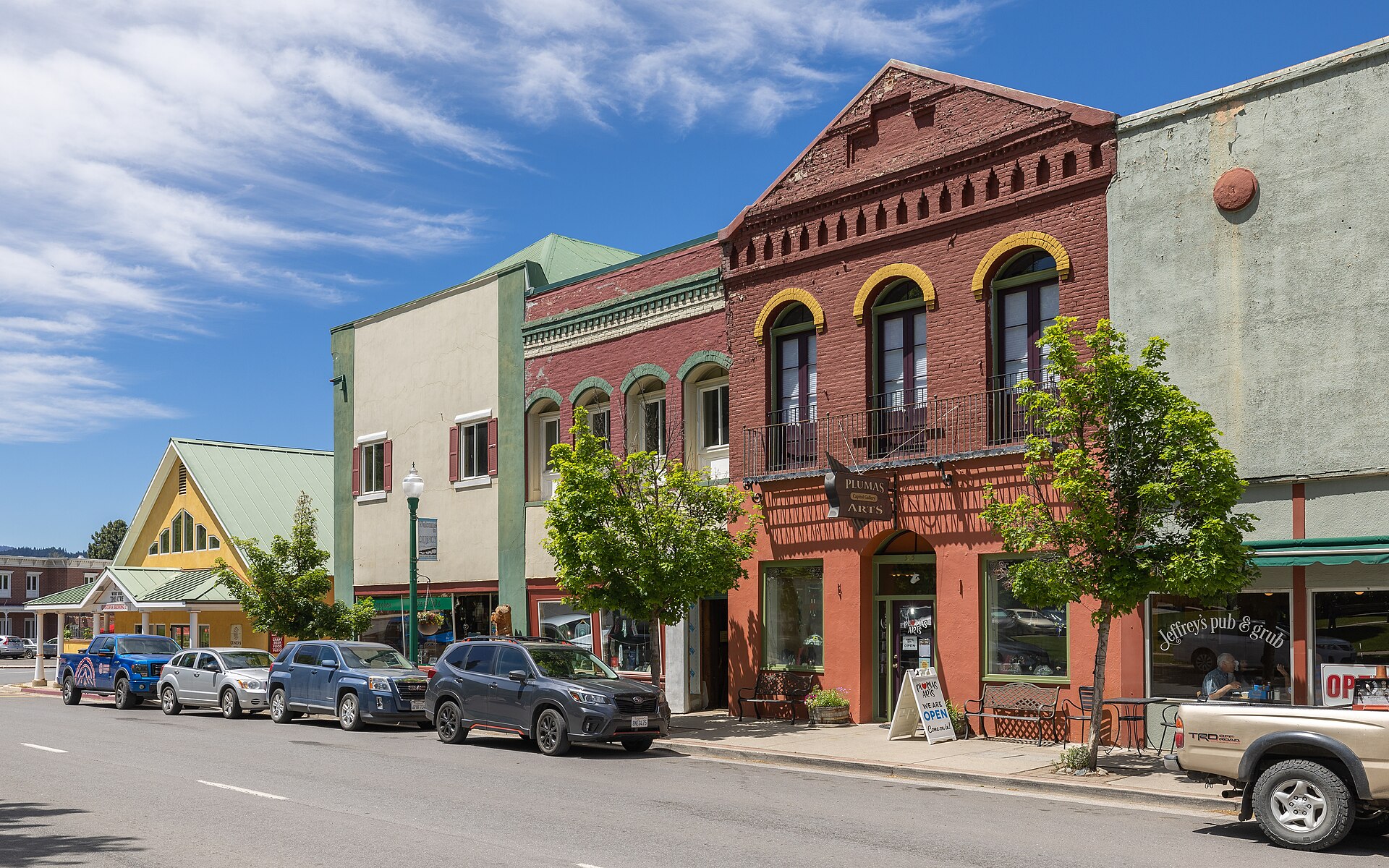 Main street in Quincy, Plumas County, California.