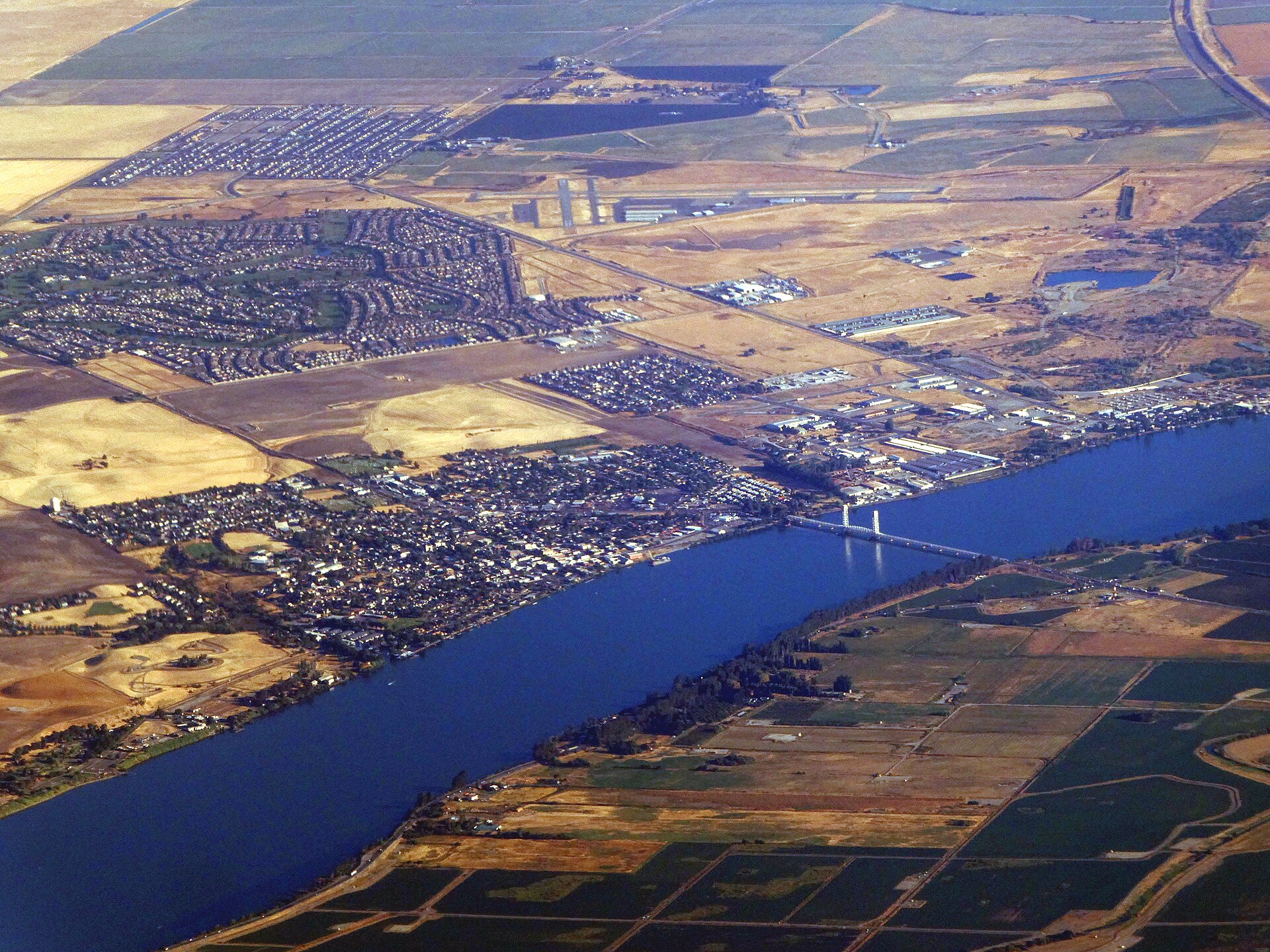 Aerial view of Rio Vista, California, in September 2024