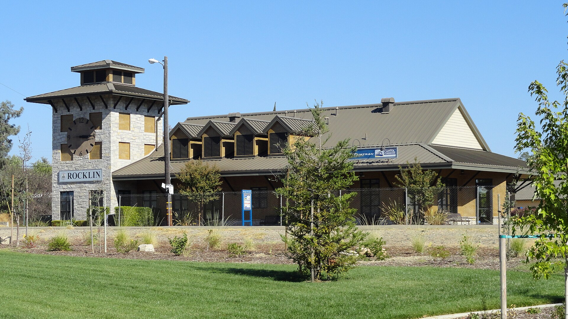 The Rocklin (Amtrak station) in Rocklin, Placer County, California, USA.