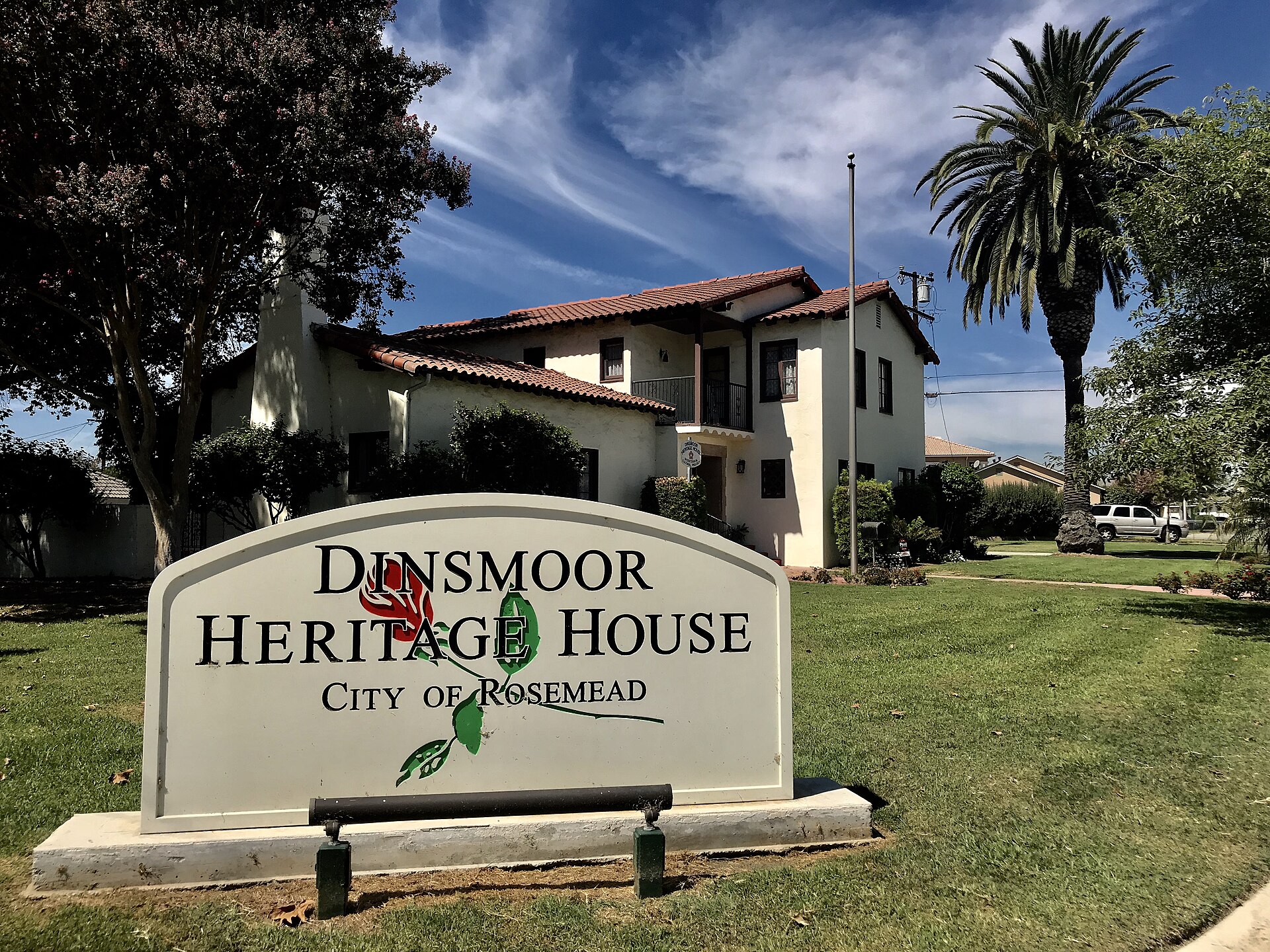 The sign and home can be spotted 1 block south of Valley Blvd. Its located to the west of Temple City Blvd where Steele and Ellis meet. Rosemead California.