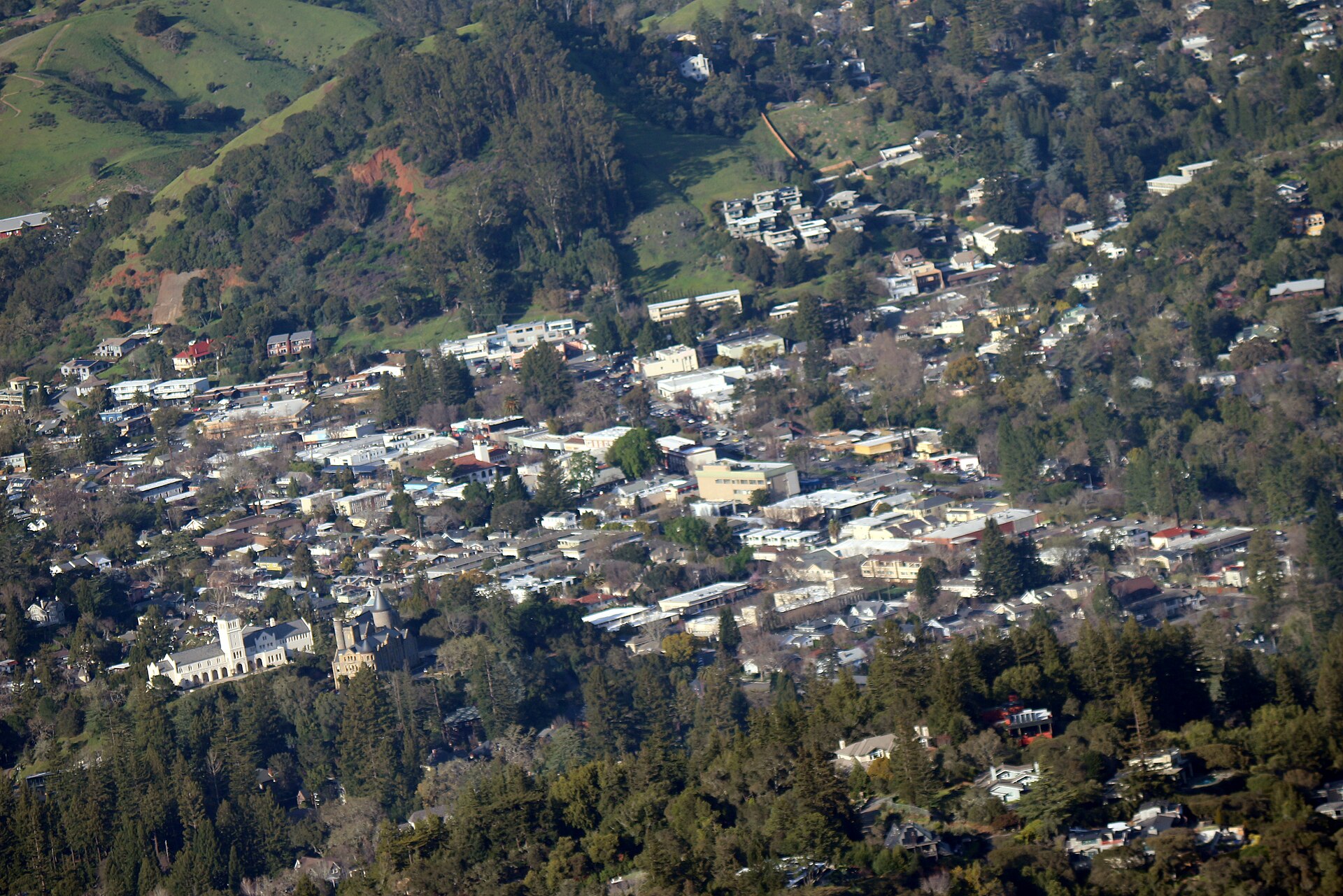 San Anselmo viewed from the east summit of Mount Tamalpais in February 2026 — California