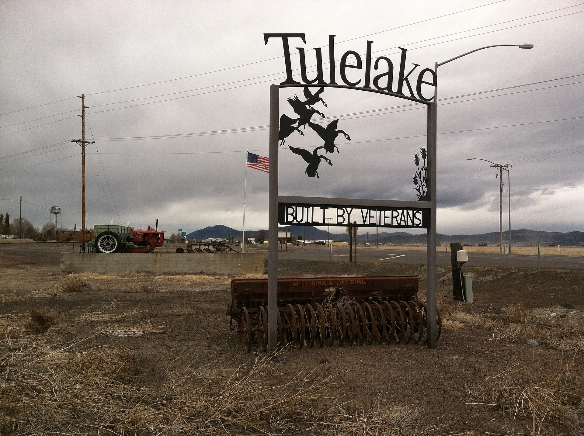 Welcome sign south entrance off highway 139 north bound ,tulelake California