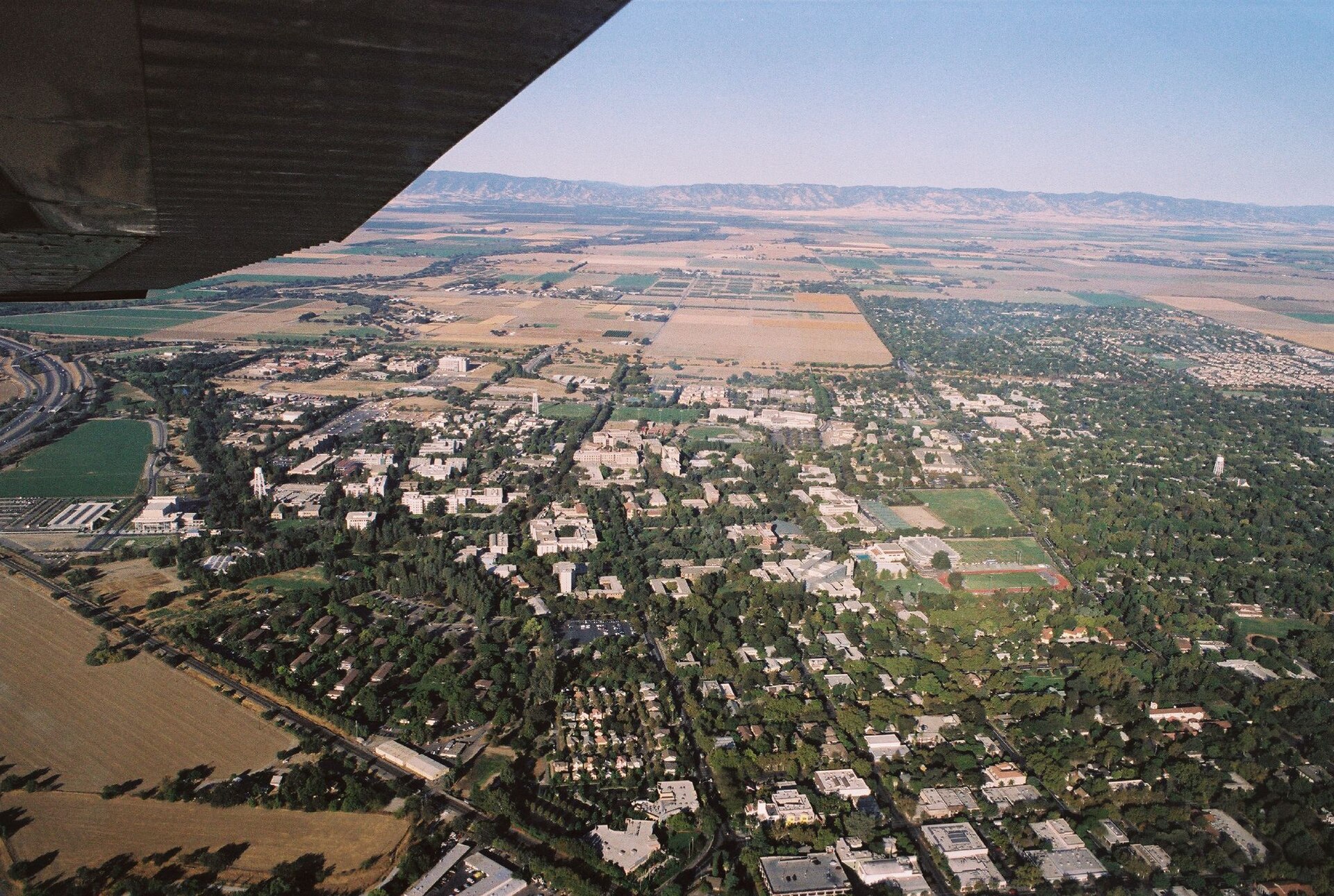 UC Davis from above looking west. — University of California-Davis, California