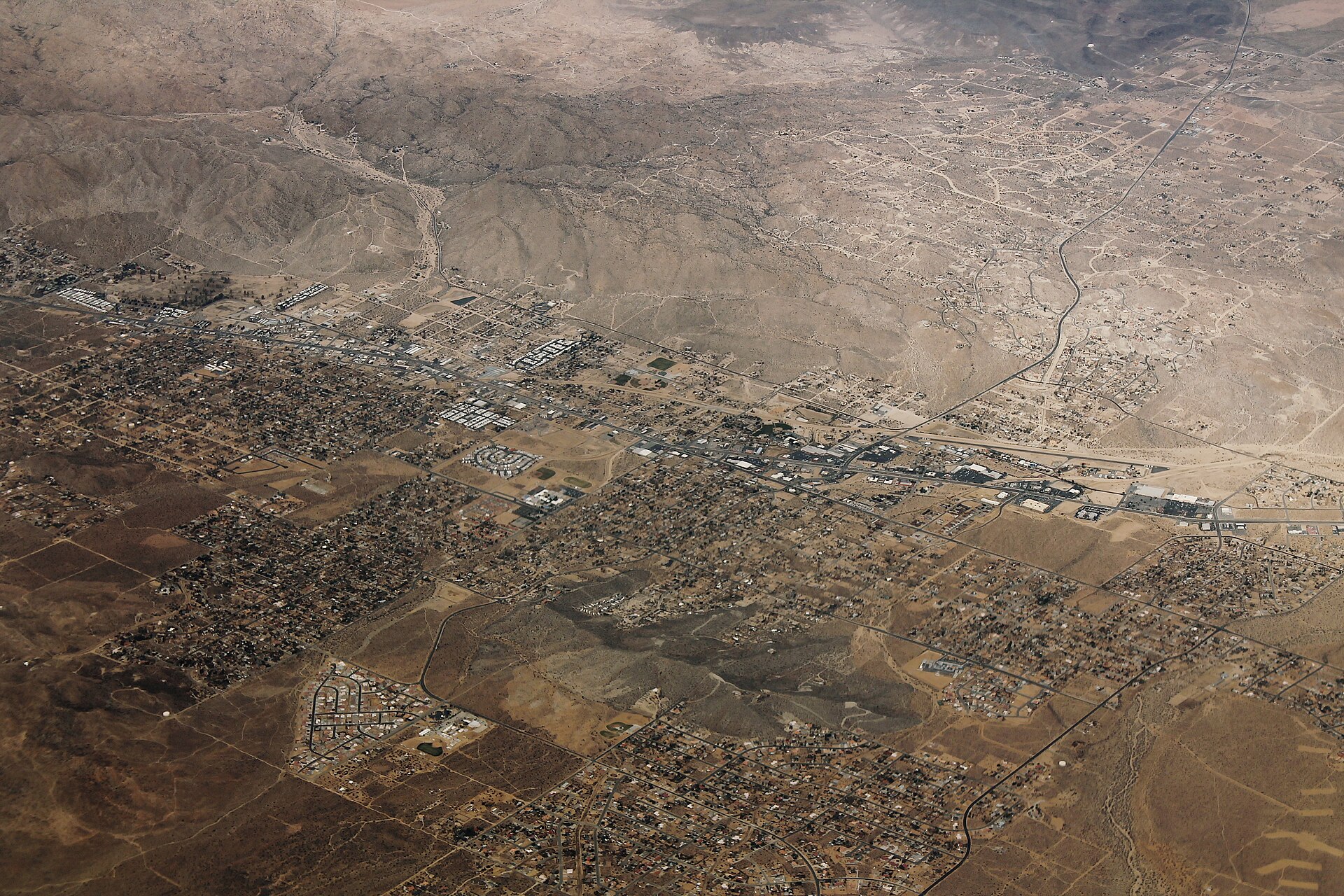 Aerial photograph of Yucca Valley — California