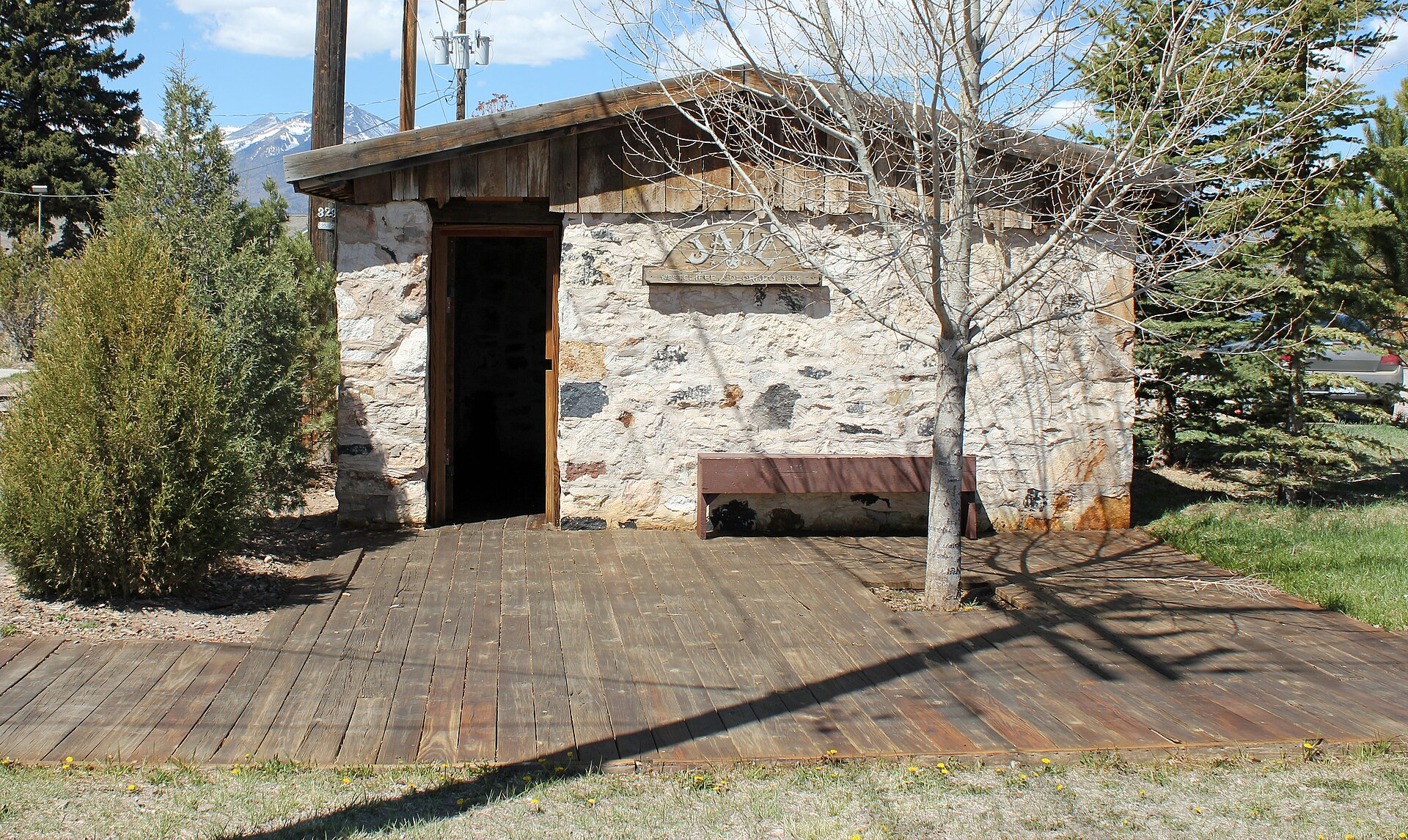 The Westcliffe Jail, located at 116 2nd Street in Westcliffe, Colorado. The jail is listed on the National Register of Historic Places. — Custer County, Colorado