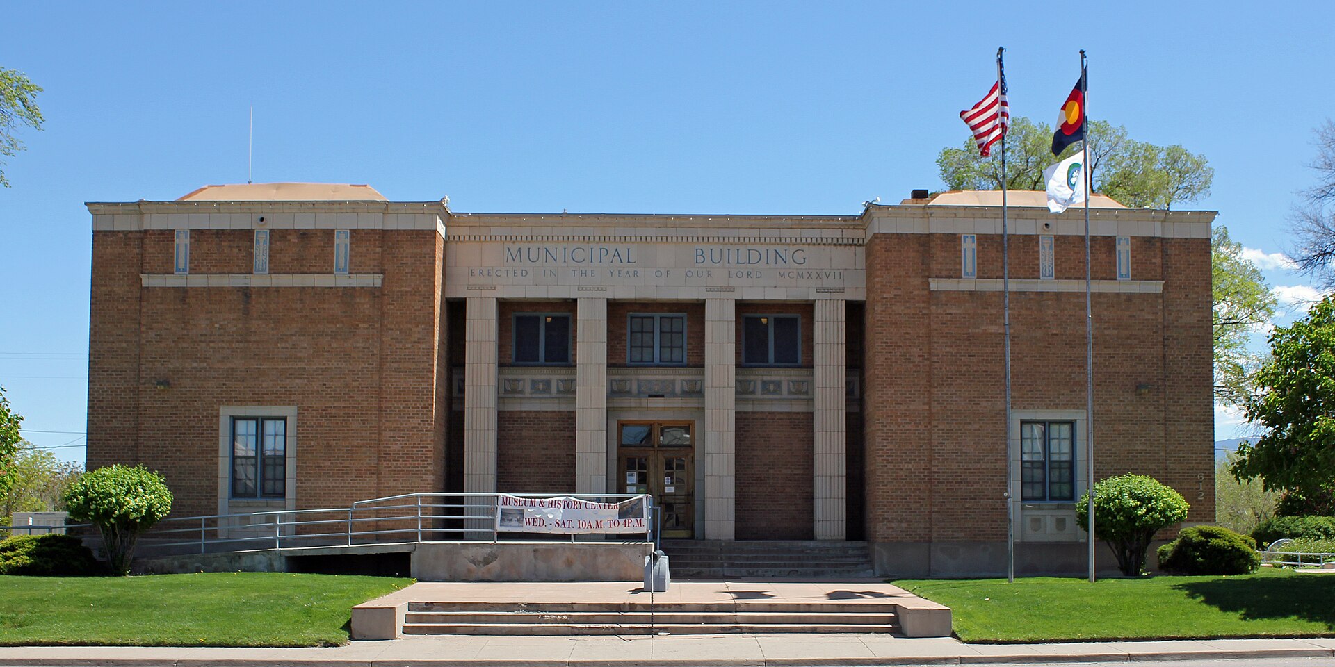 The Cañon City Municipal Building, located at 612 Royal Gorge Boulevard in Canon City, Colorado. The building is listed on the National Register of Historic Places. — Fremont County, Colorado