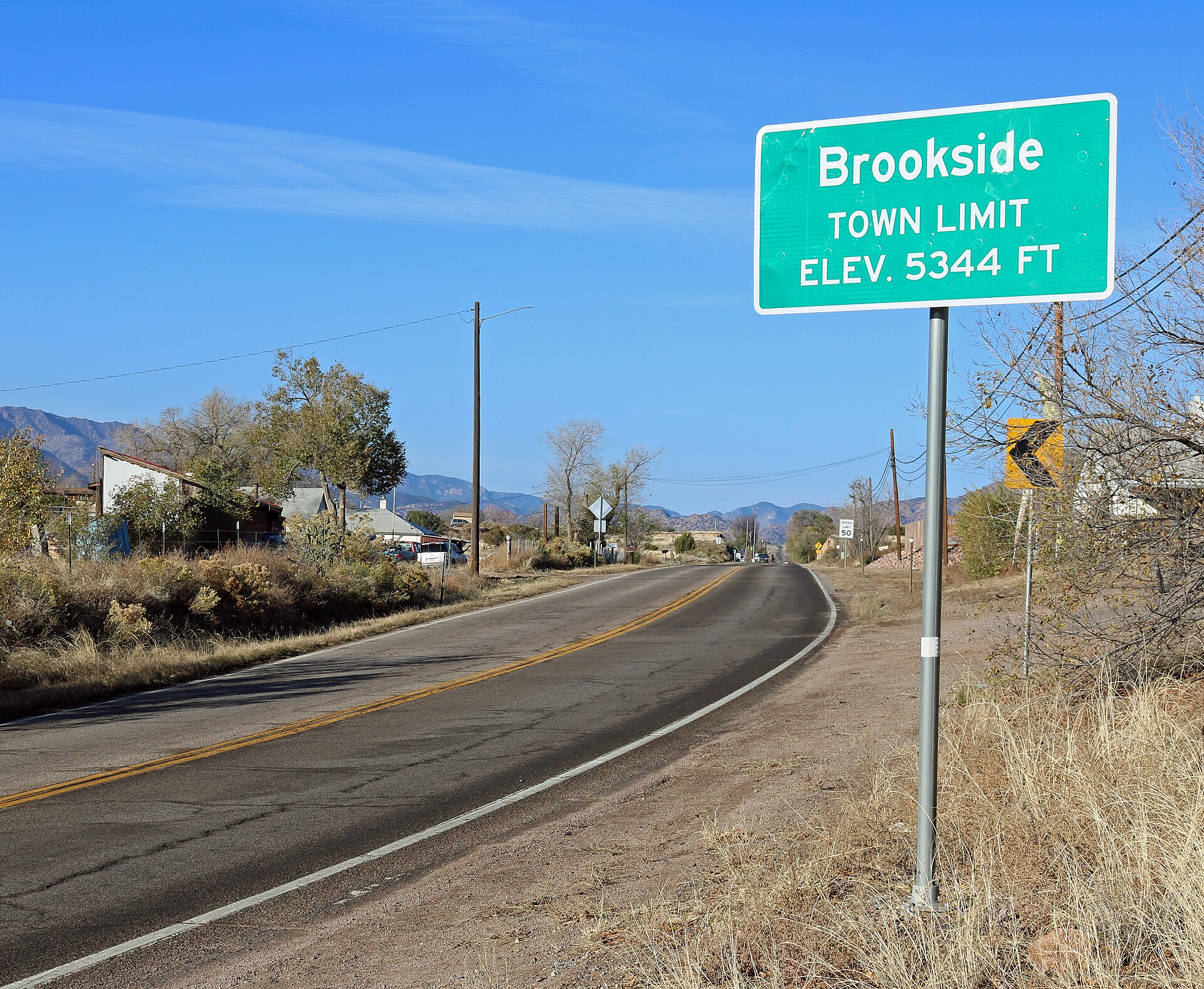 The town of Brookside, Colorado, in Fremont County.