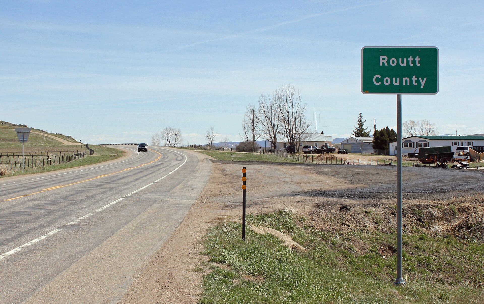 Entering Routt County, Colorado from the west on U.S. Route 40.