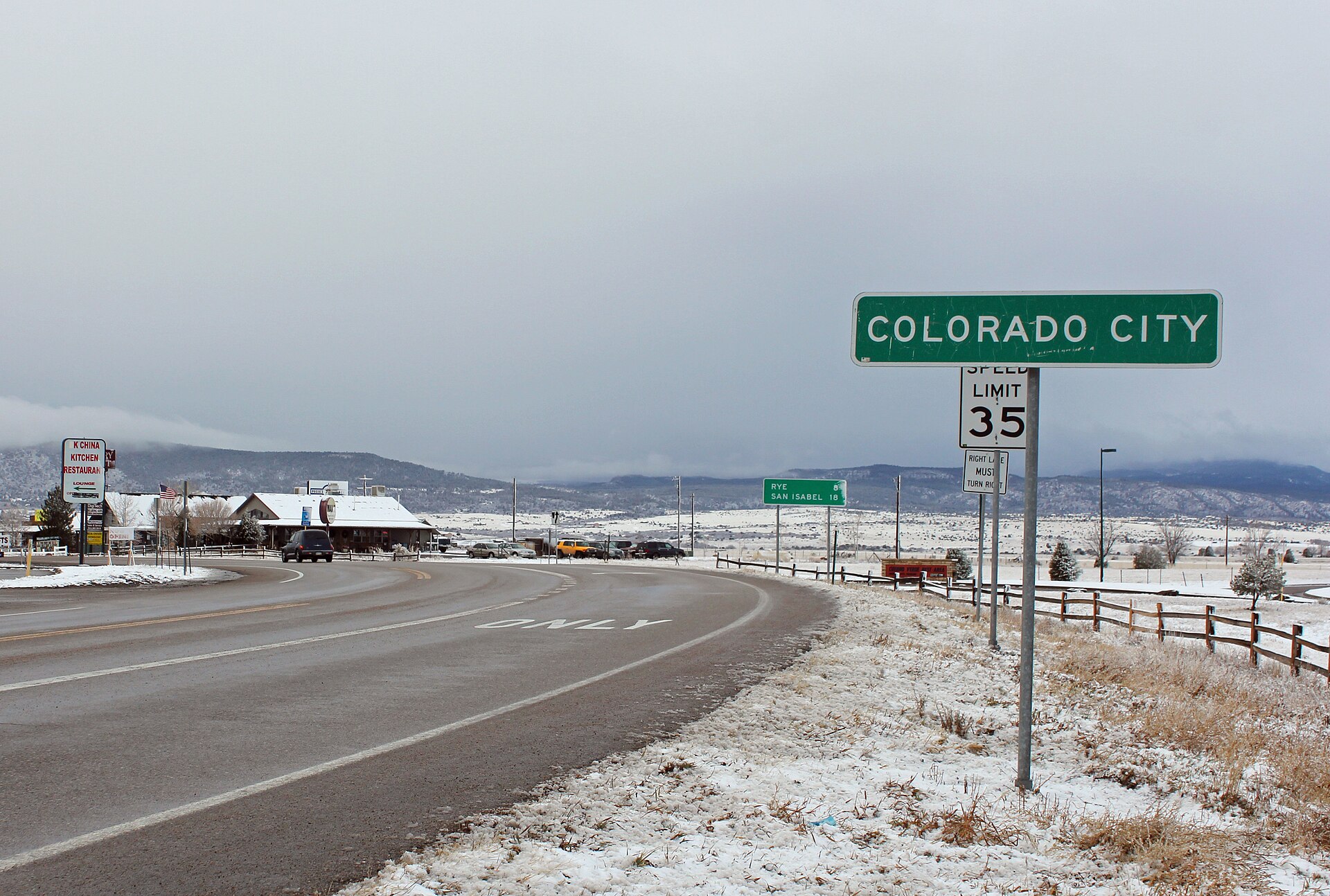 Colorado City, a census-designated place in Pueblo County, Colorado. The community lies in the Greenhorn Valley.