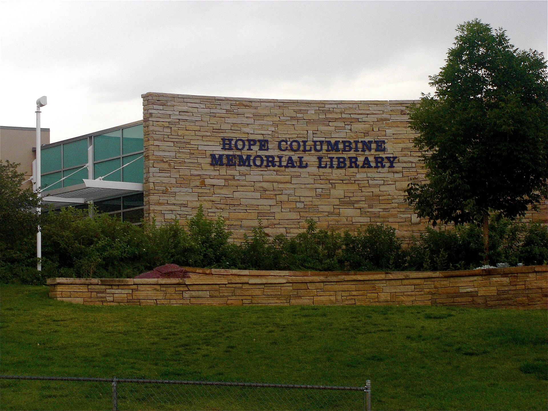 Hope Columbine Memorial Library at Columbine High School in Columbine, Colorado.