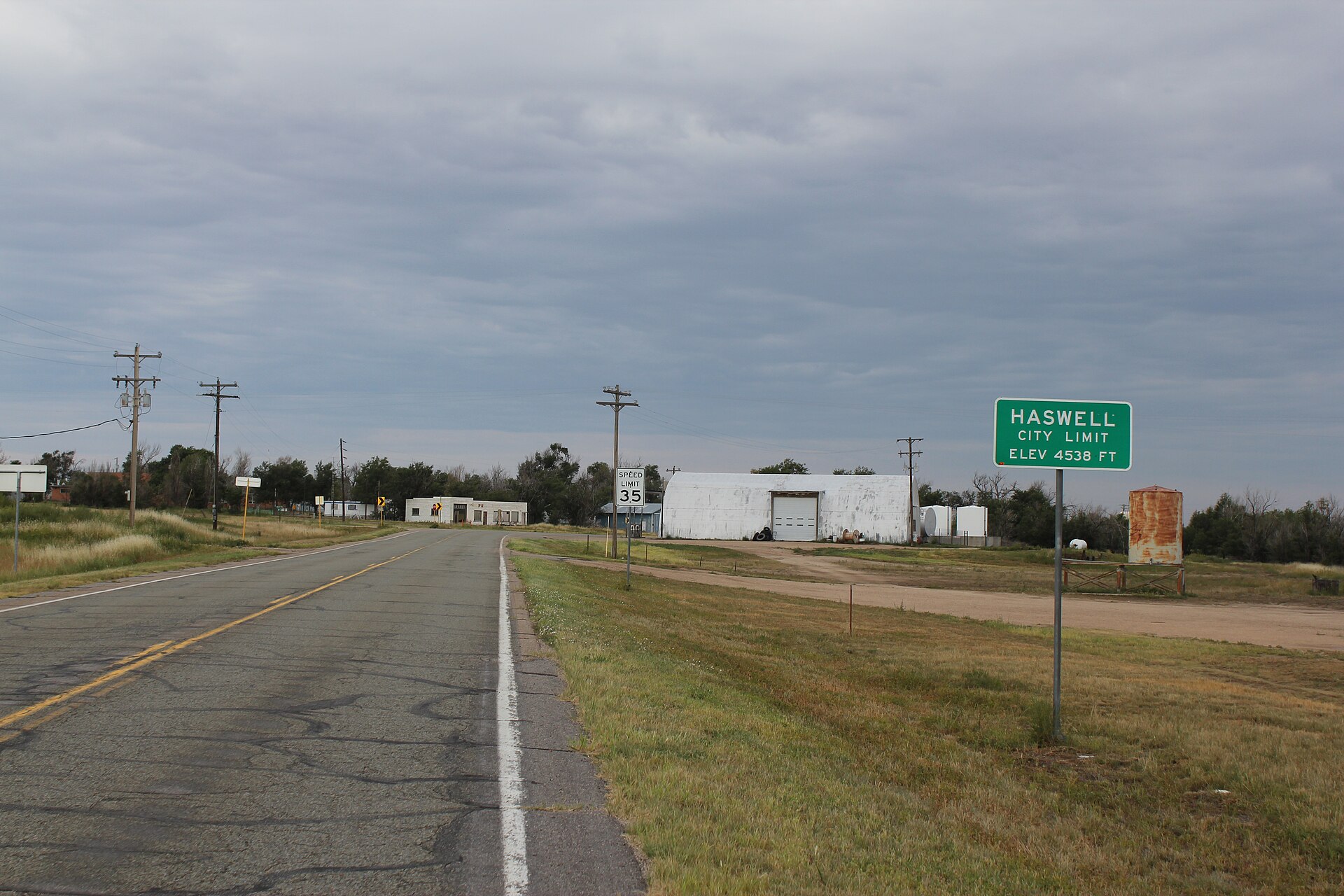 The town of Haswell, Colorado.