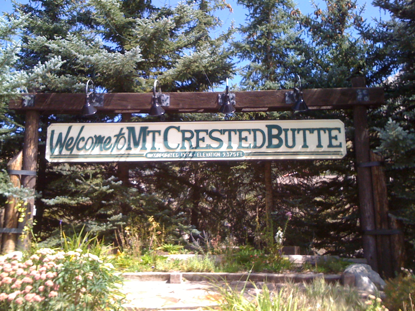 Photo of welcome sign at Mt. Crested Butte — Mount Crested Butte, Colorado