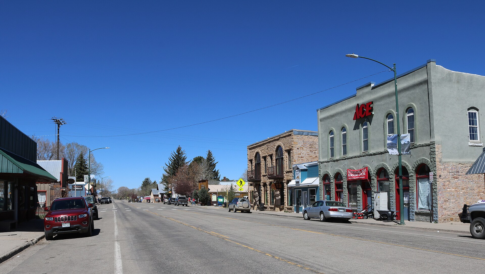 Grand Avenue in Norwood, Colorado, the town's main street.