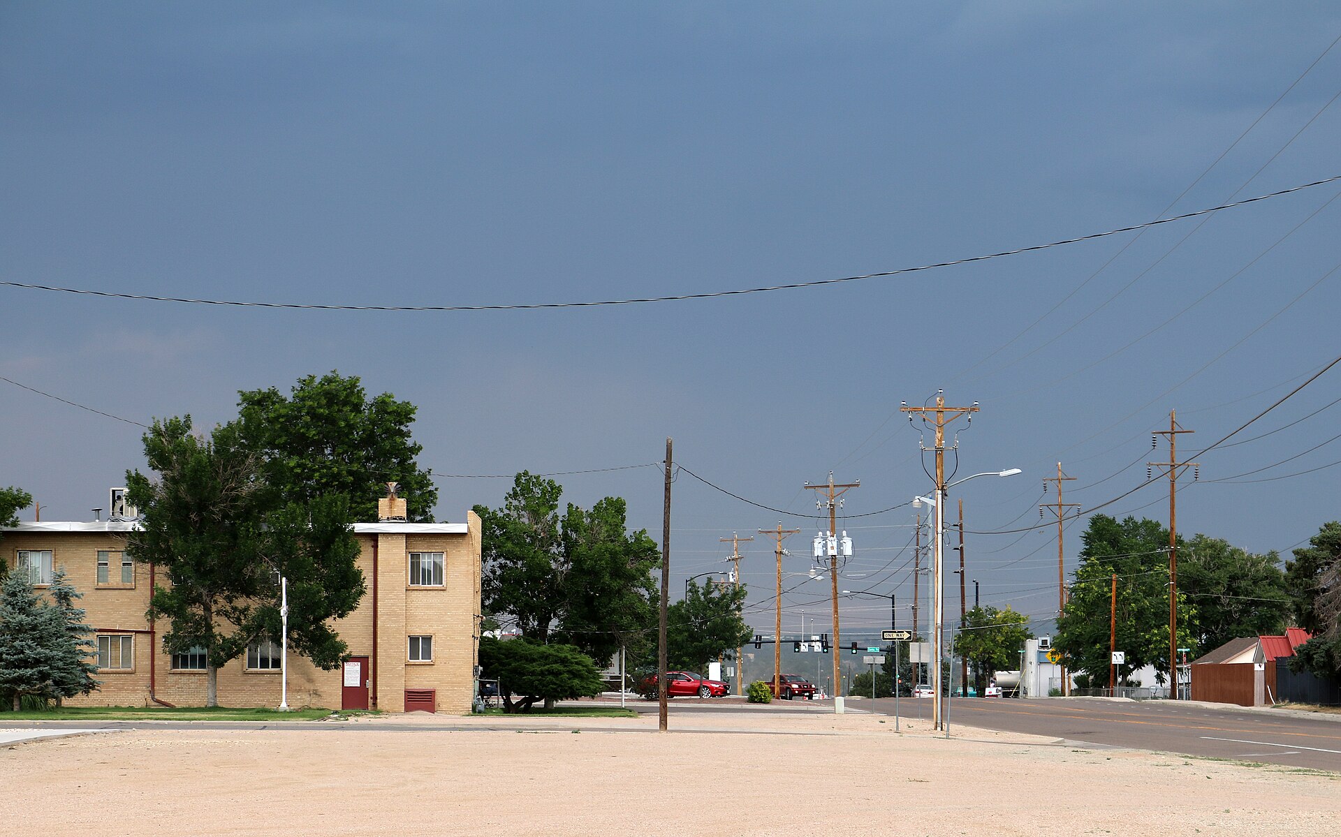 A view of Salt Creek, Colorado, a census-designated place in Pueblo County. The view is to the north along South Aspen Road towards Santa Fe Drive.