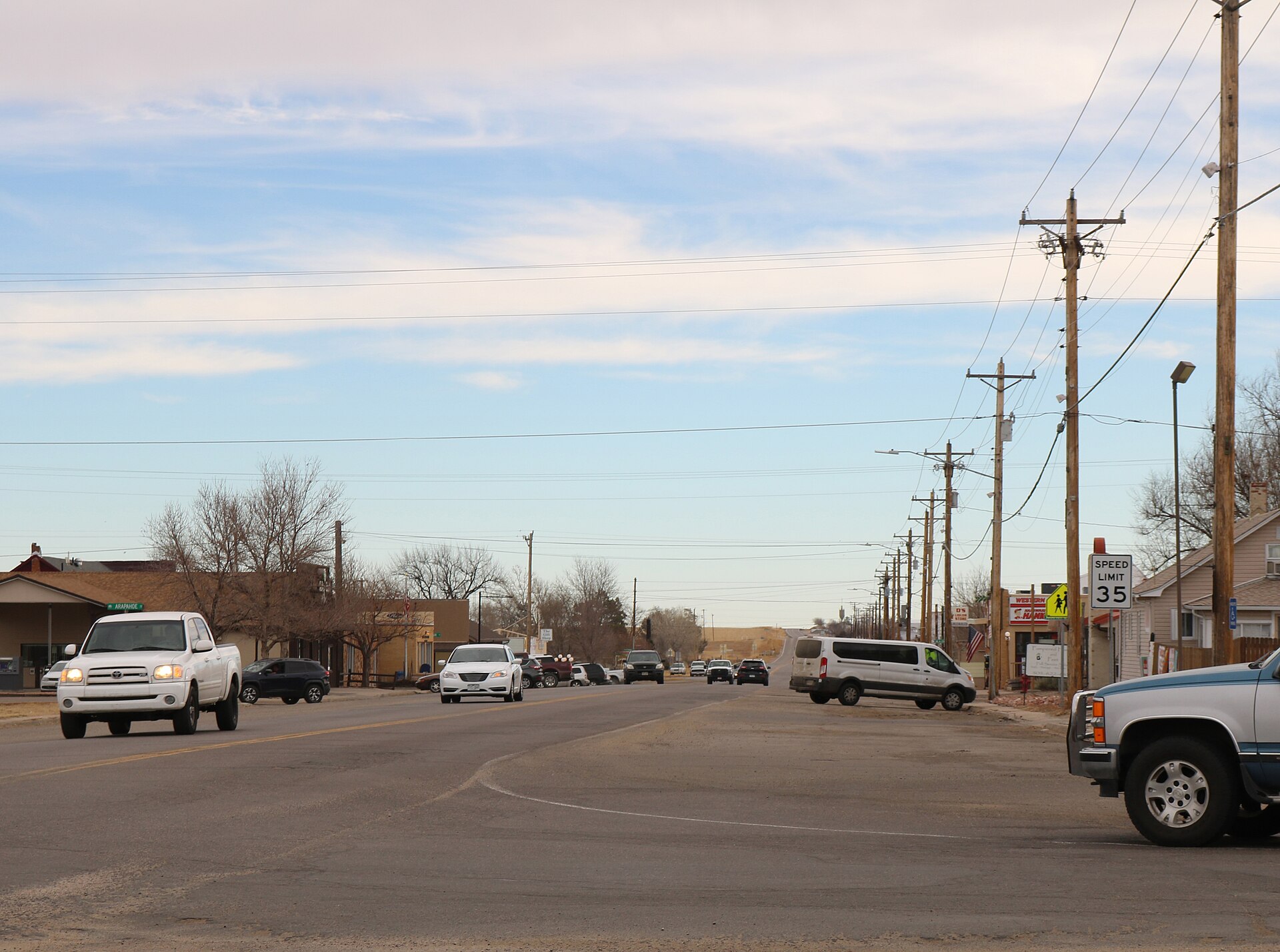 15th Avenue in Strasburg, Colorado.
