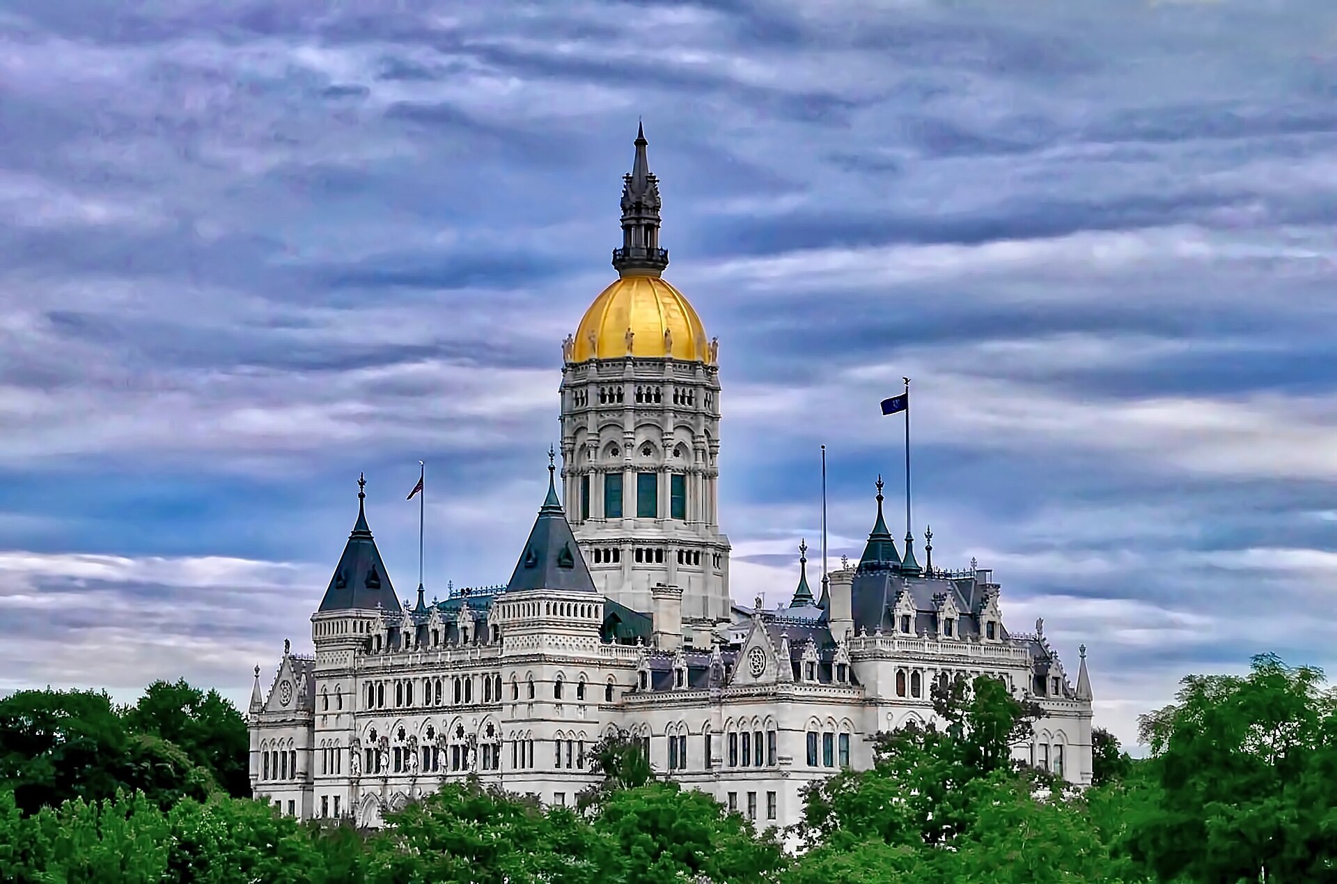 Beautiful architecture adorns the Connecticut State Capital in Hartford — Capitol Planning Region, Connecticut