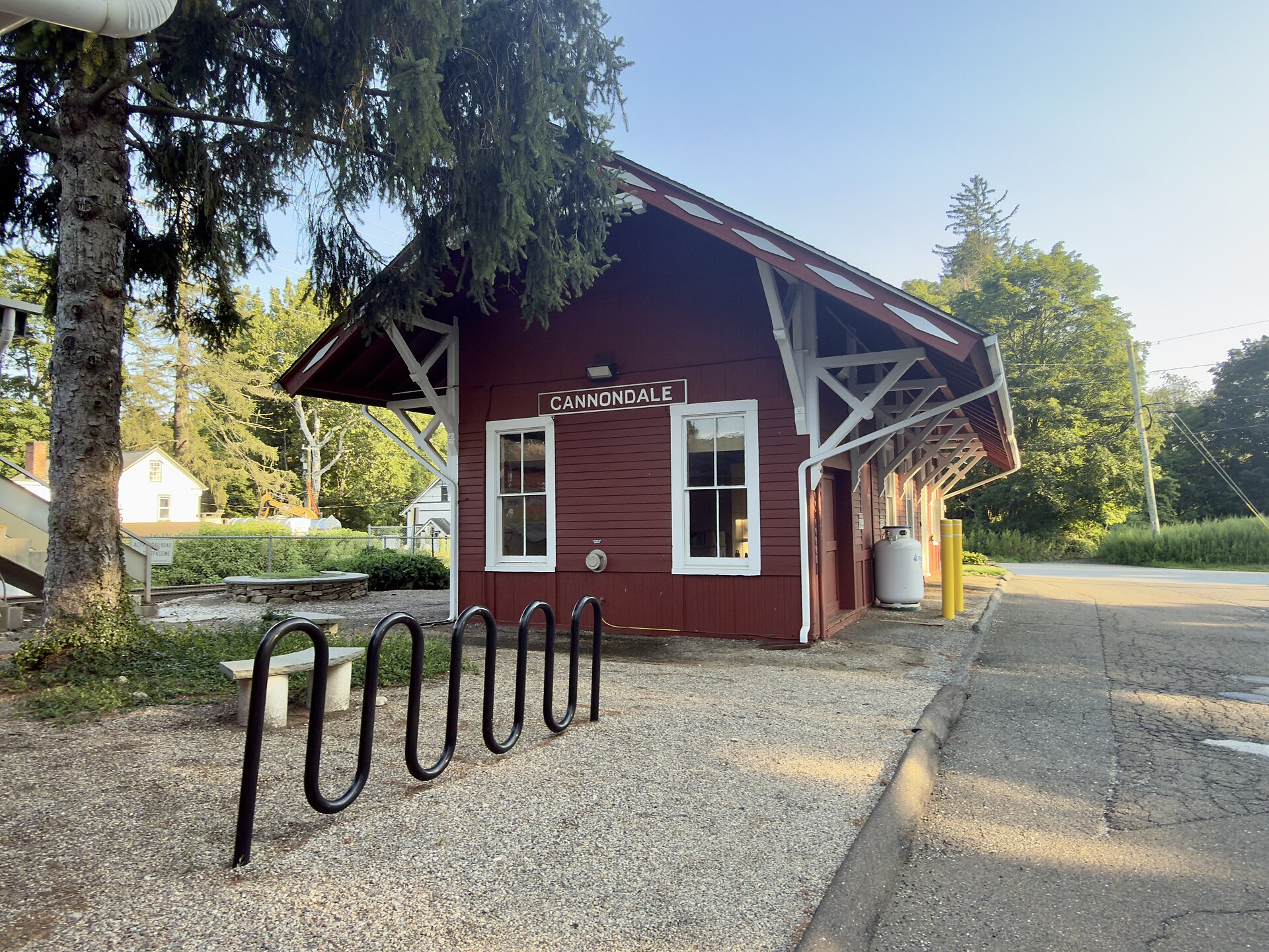 Cannondale station in the Cannondale Historic District of Wilton, Connecticut, U.S.