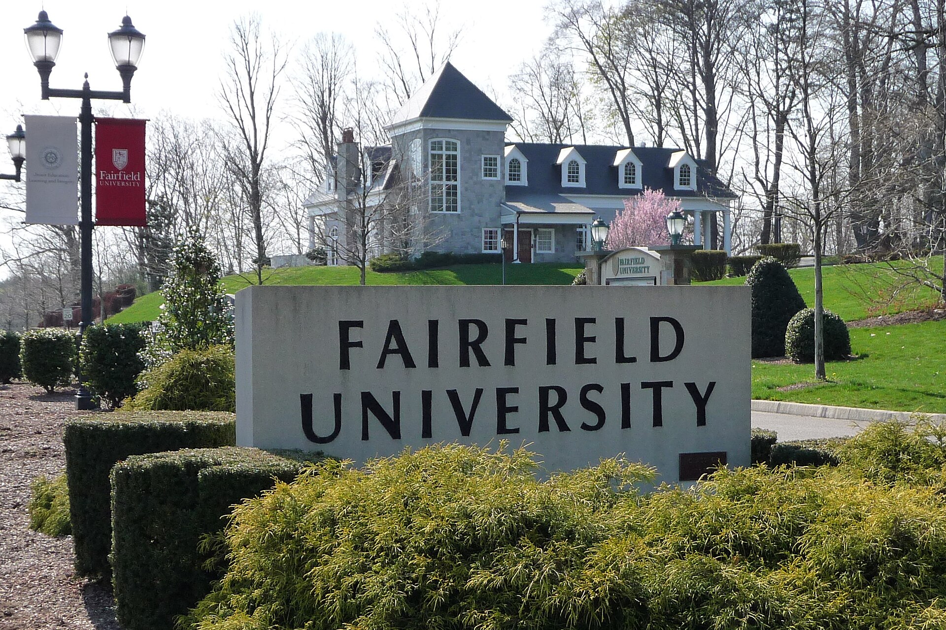 Main Entrance to Fairfield University, Fairfield, Connecticut, USA
