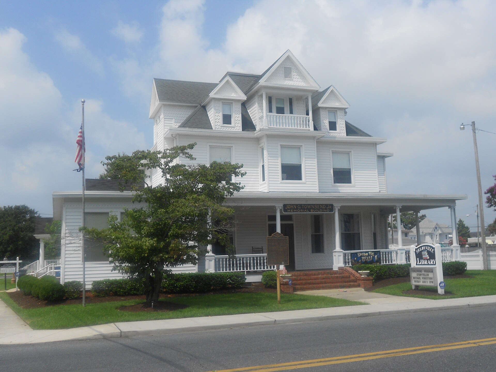 Selbyville Public Library, located at 11 Main & McCabe Streets - Selbyville, Delaware 19975