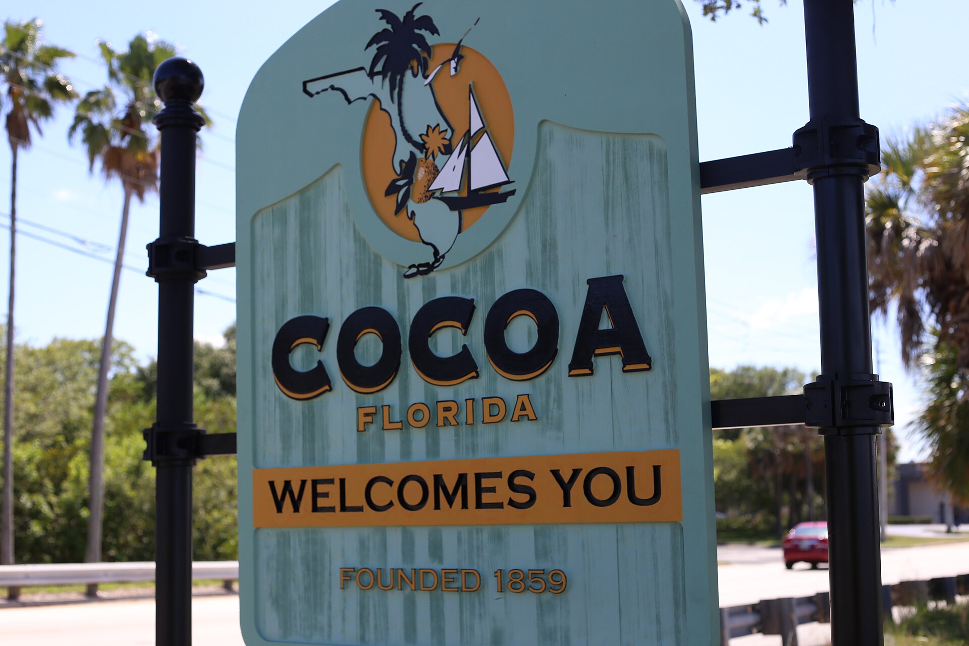 Cocoa Welcome sign — Florida