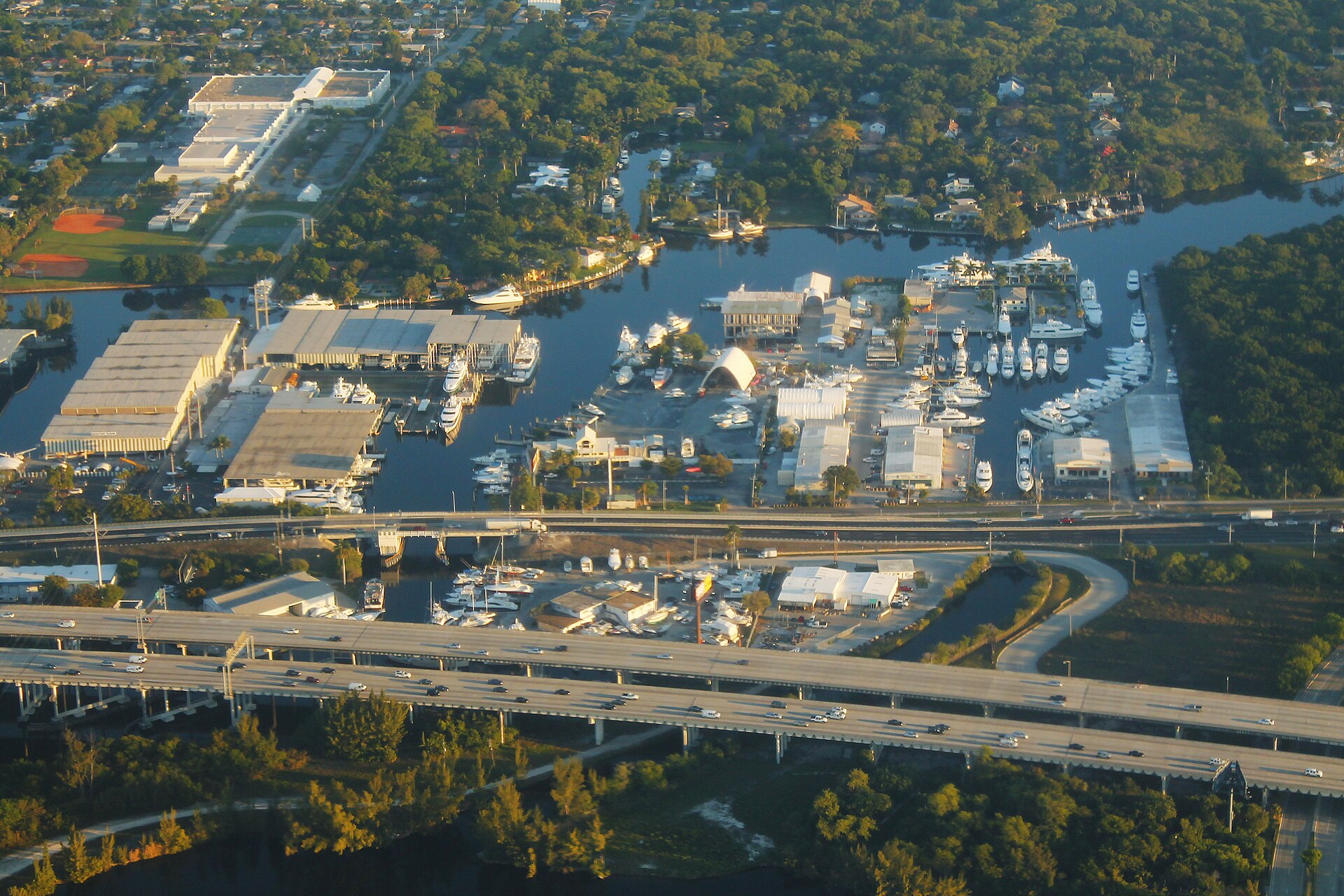 Int95overNewRiverAndMarinaFLL — Dania Beach, Florida