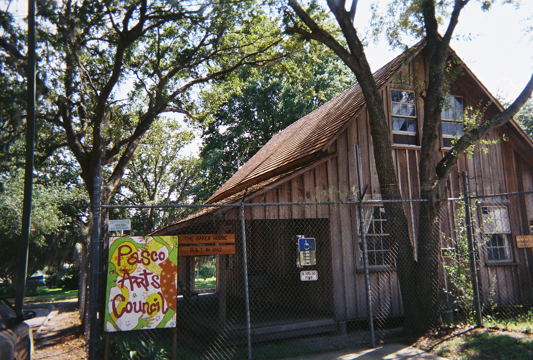 Shot of the historic Samuel Baker House in Elfers, Florida.